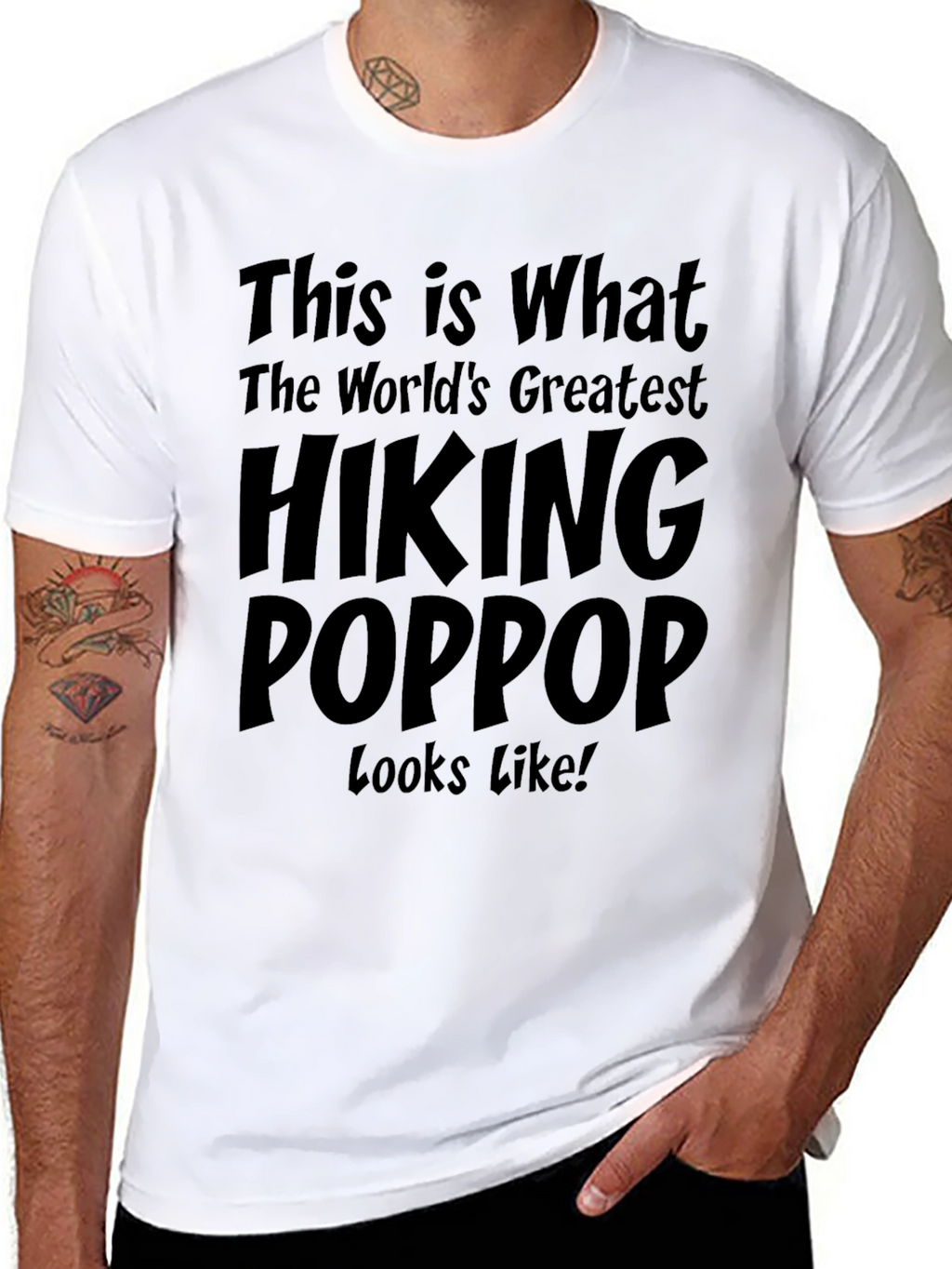 Hiking Poppop T-Shirt - Worlds Greatest!