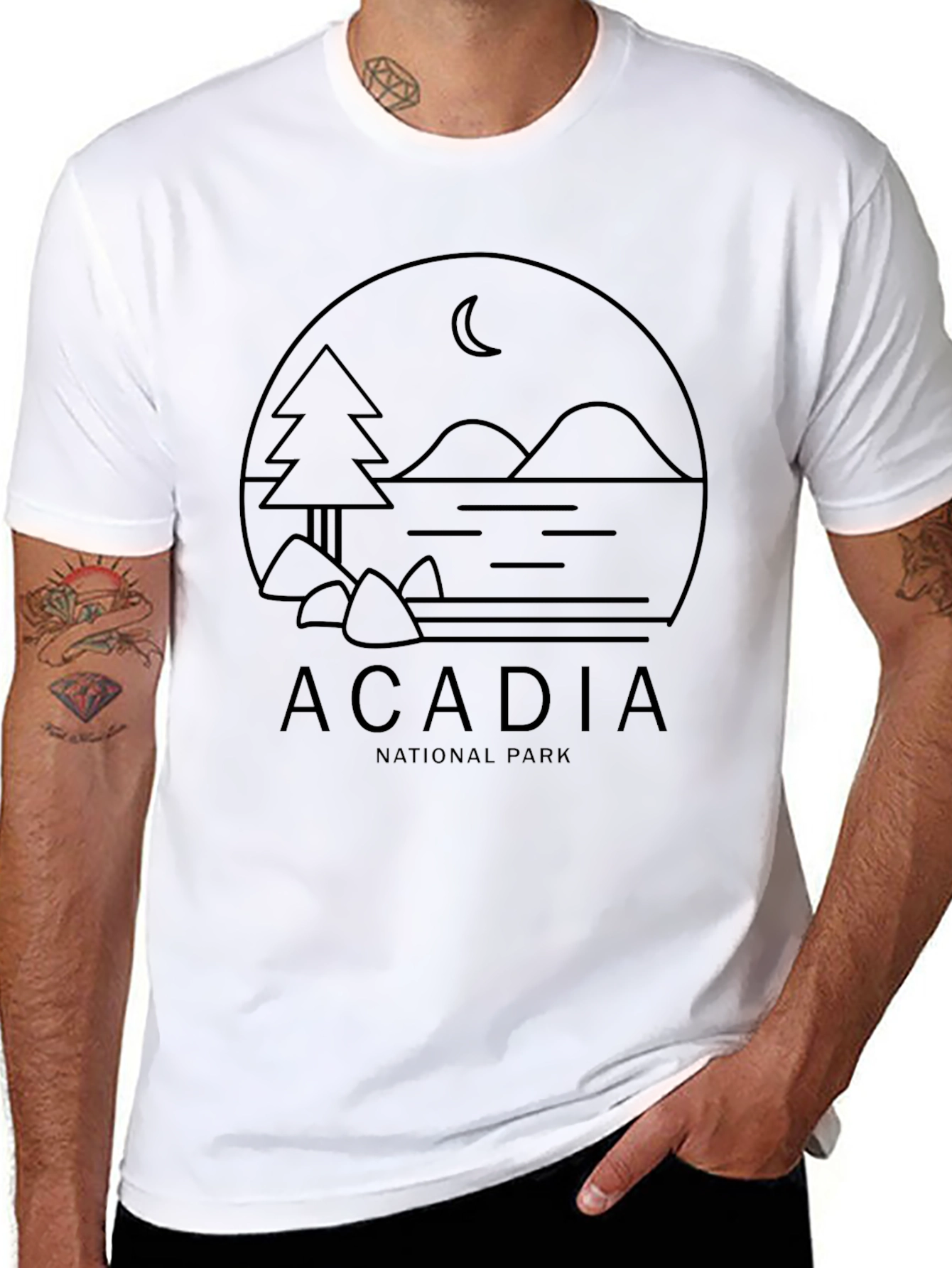 Acadia National Park T-Shirt Minimalist Design
