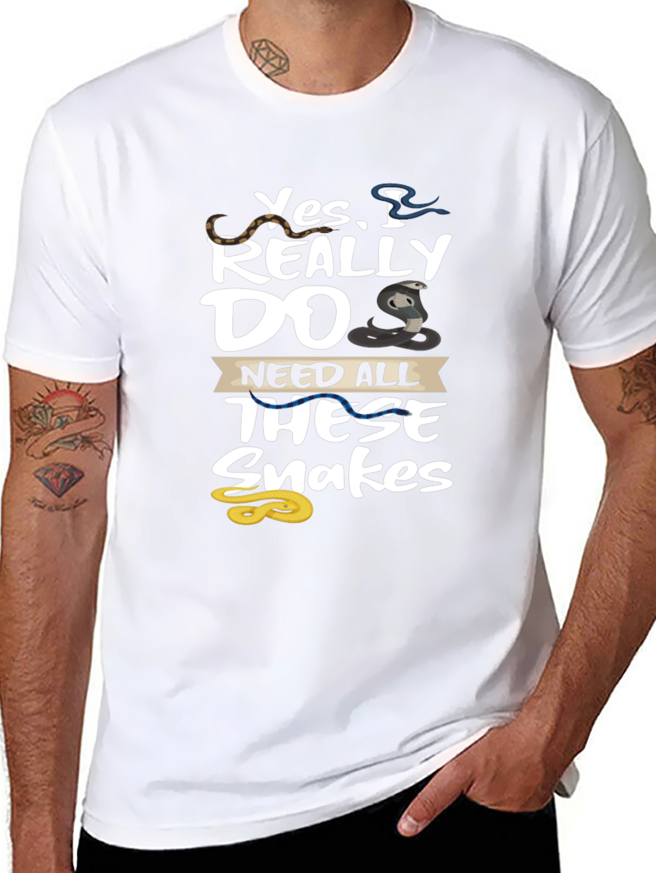 Snakes Graphic Tee - Yes I Really Need All These Snakes T-Shirt