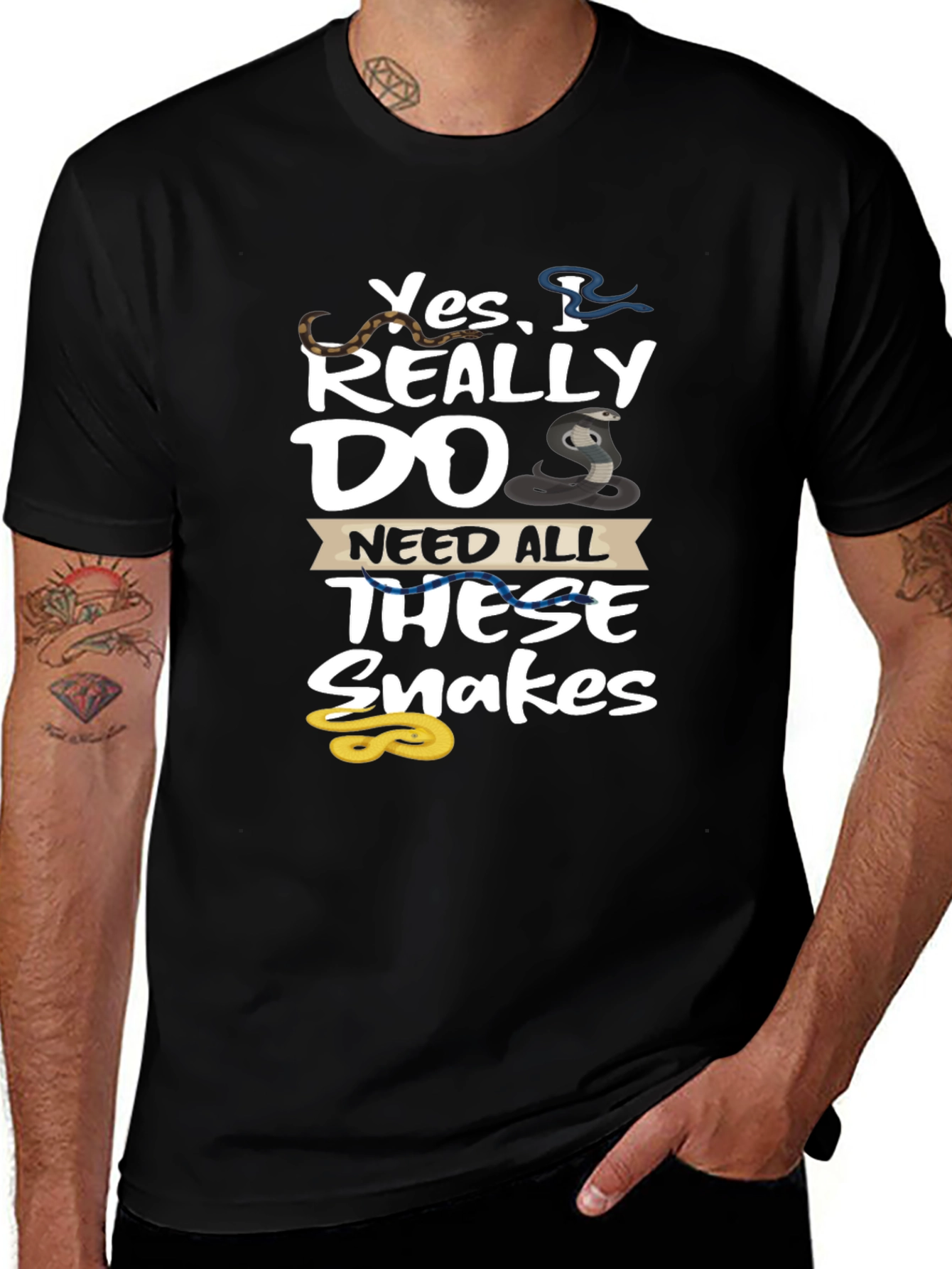 Snakes Graphic Tee - Yes I Really Need All These Snakes T-Shirt