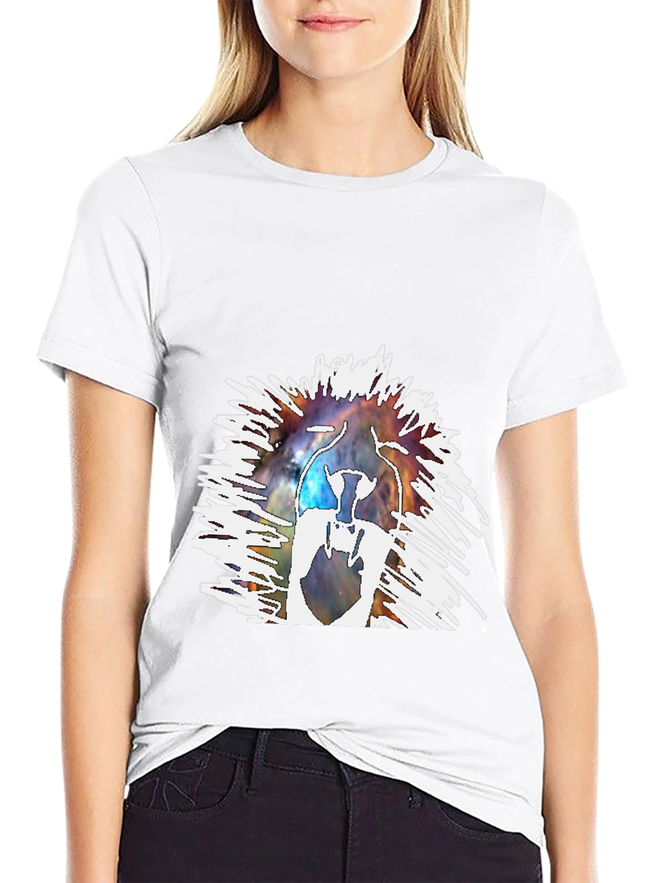 Galaxy Astronaut Graphic Tee - Mens Black T-Shirt