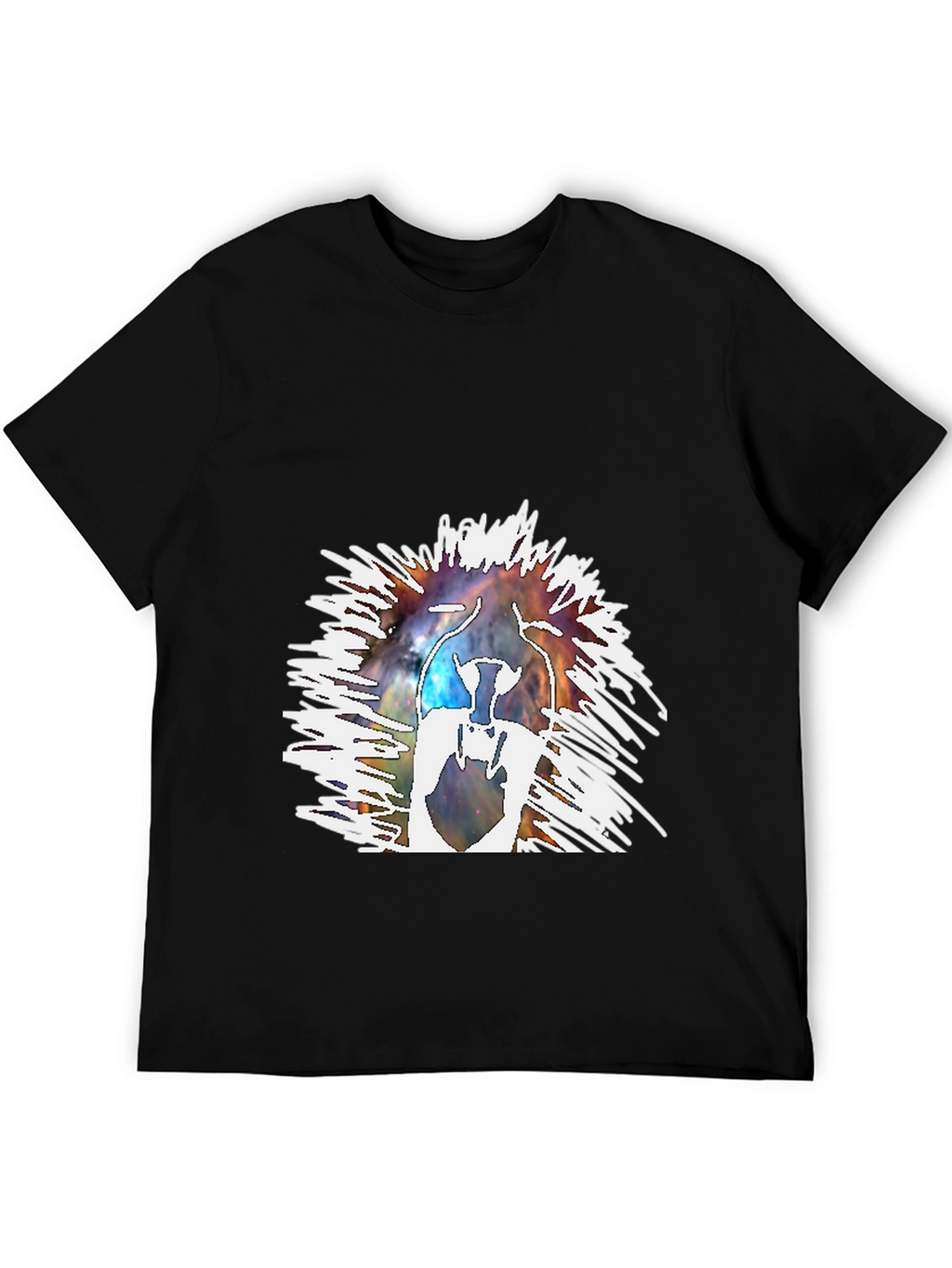 Galaxy Astronaut Graphic Tee - Mens Black T-Shirt