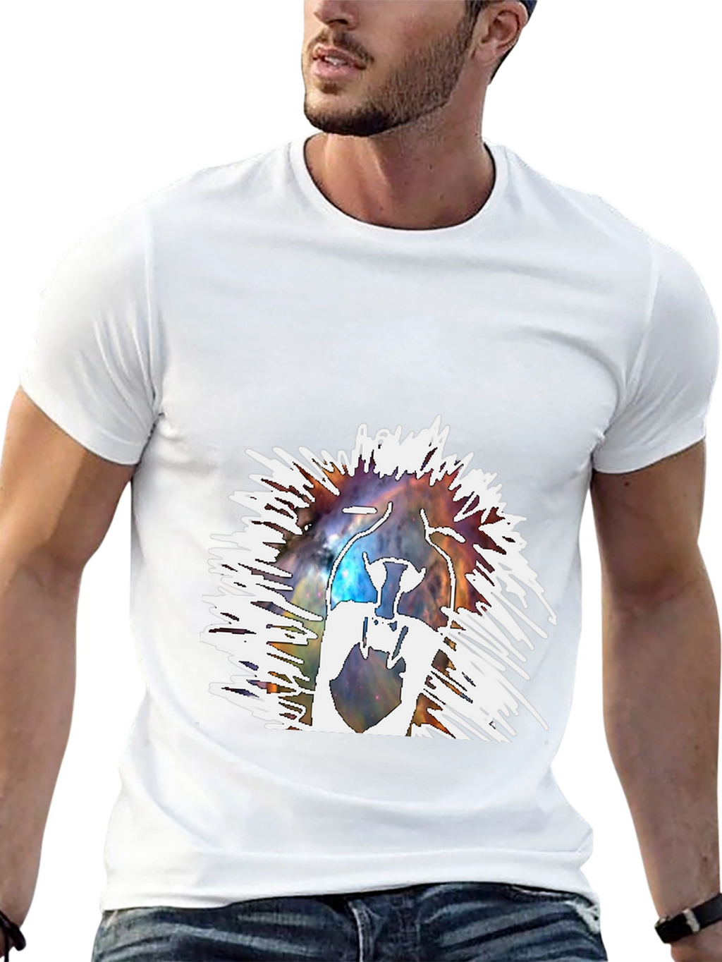 Galaxy Astronaut Graphic Tee - Mens Black T-Shirt