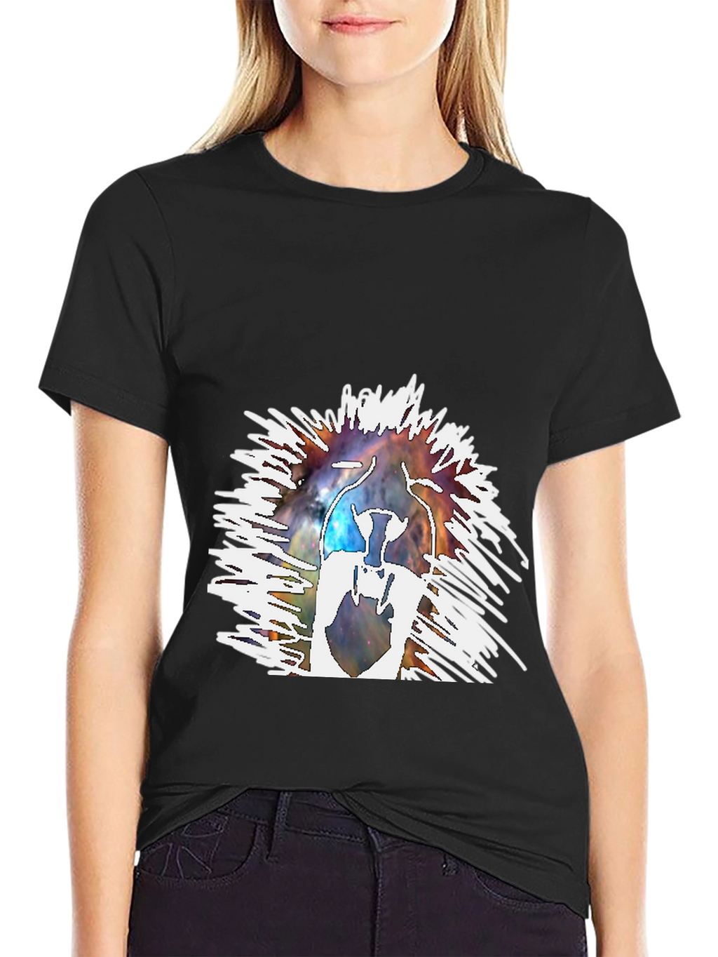 Galaxy Astronaut Graphic Tee - Mens Black T-Shirt