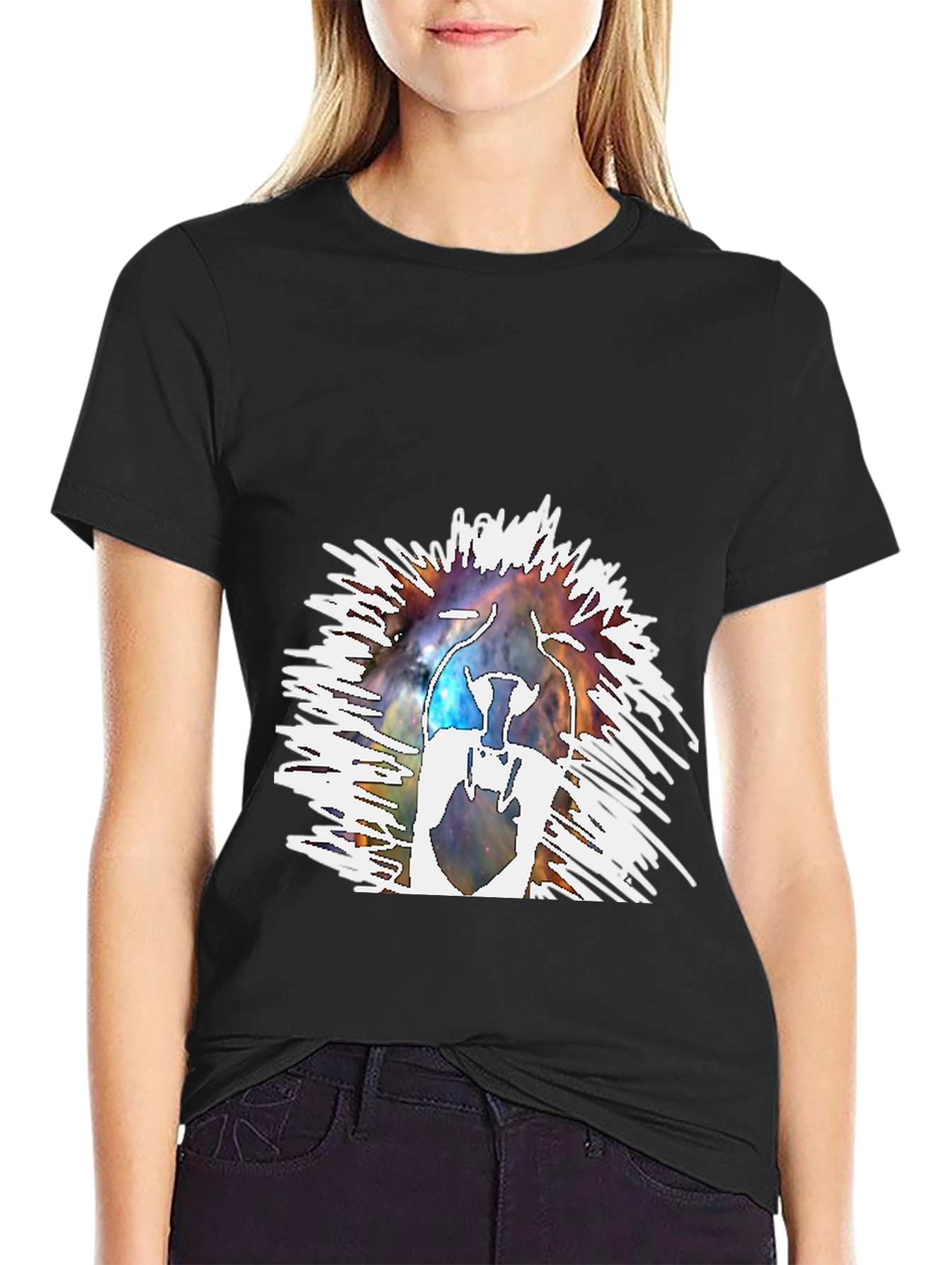 Galaxy Astronaut Graphic Tee - Mens Black T-Shirt