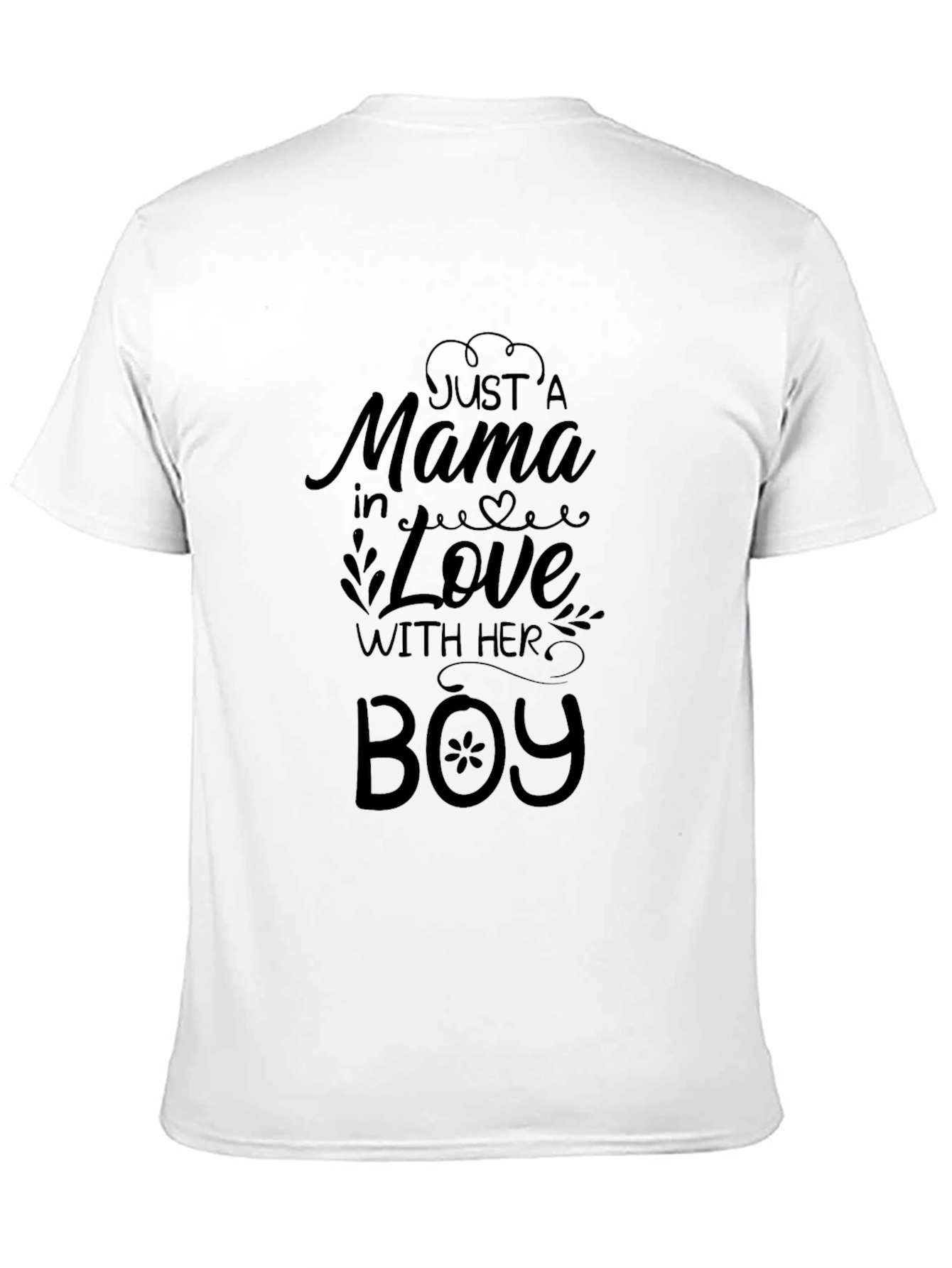 Mama in Love with Her Boy Black T-Shirt