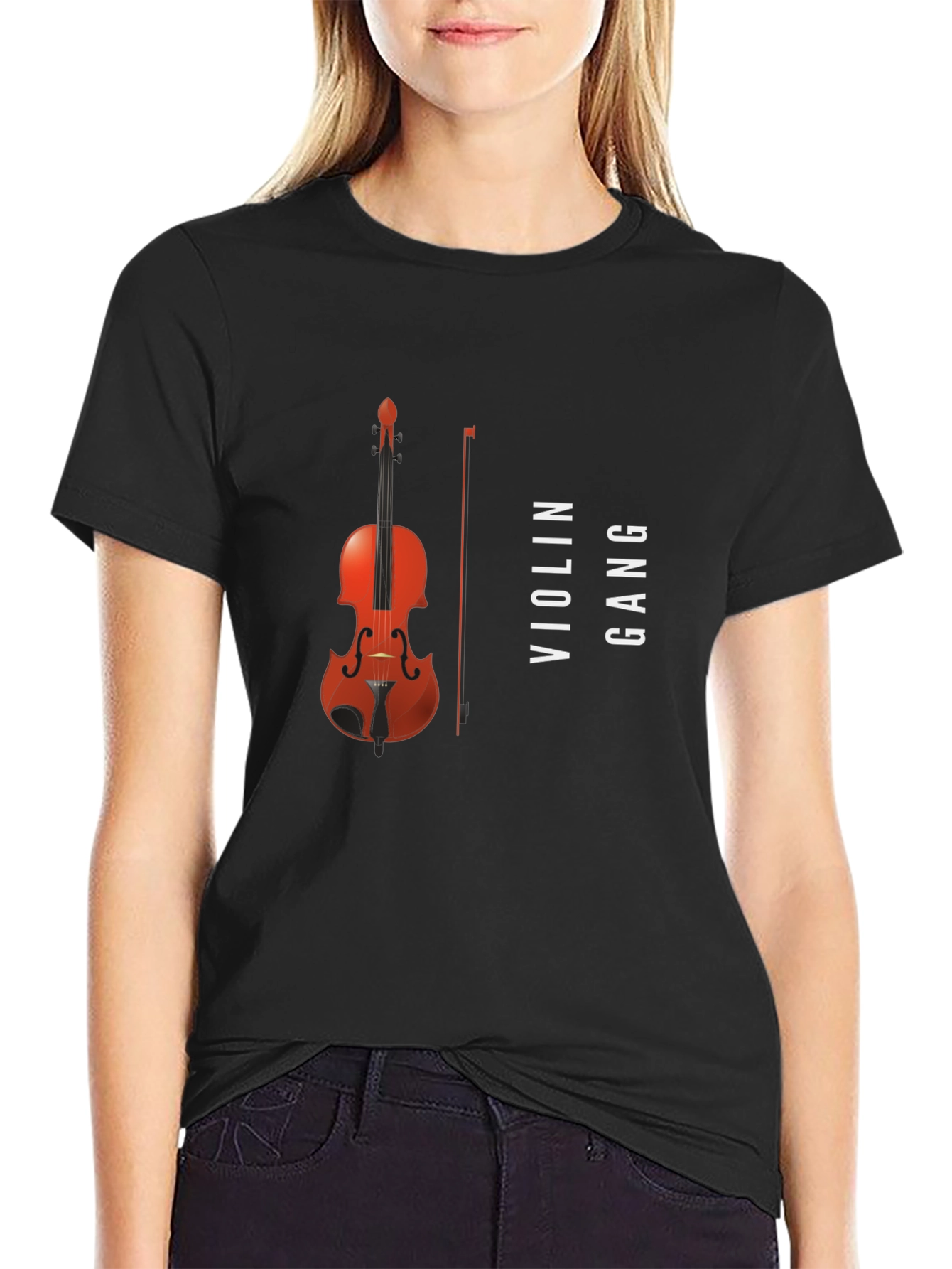 Violin Gang Black Graphic Tee