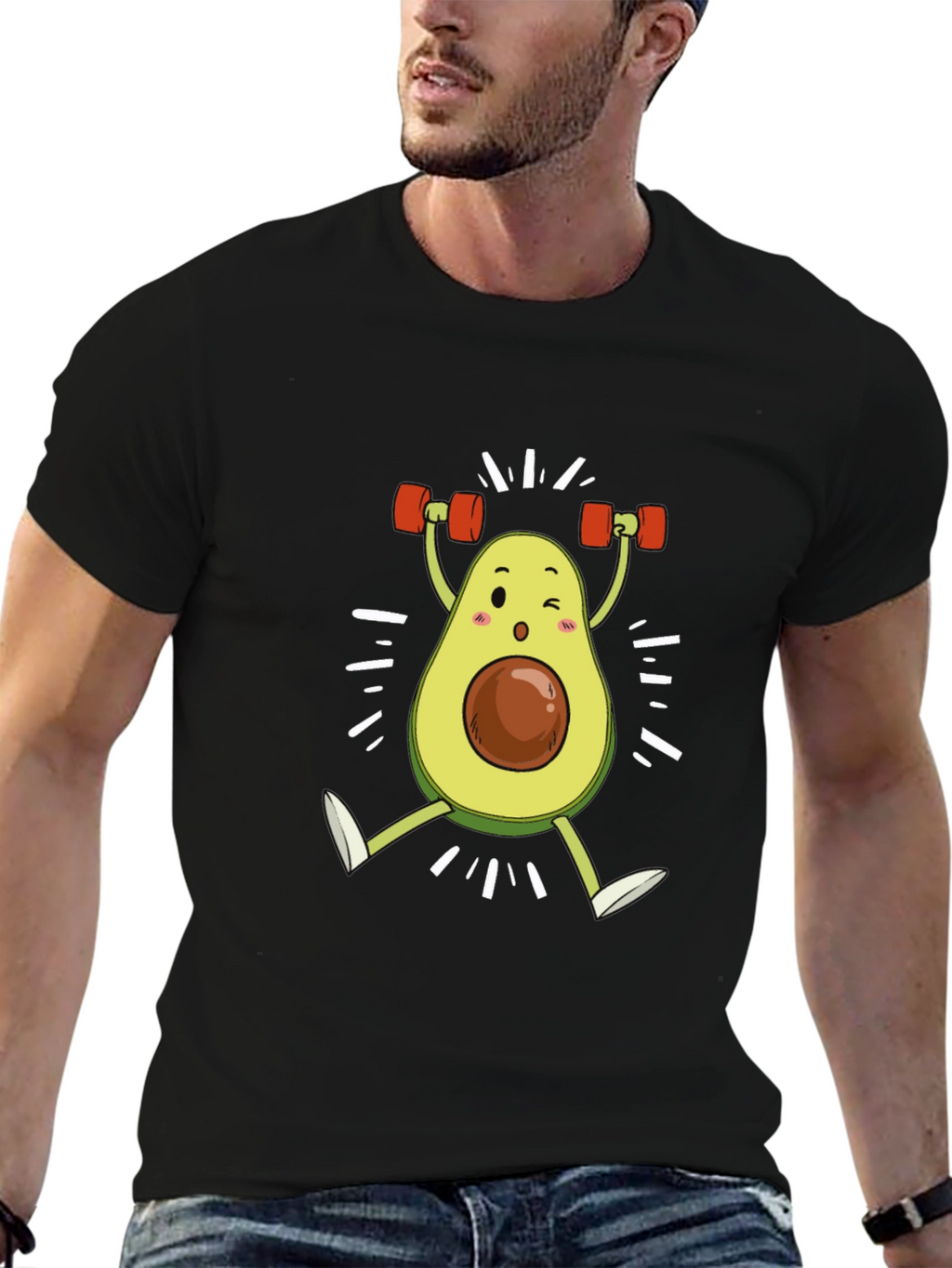 Funny Avocado Gym Workout T-Shirt