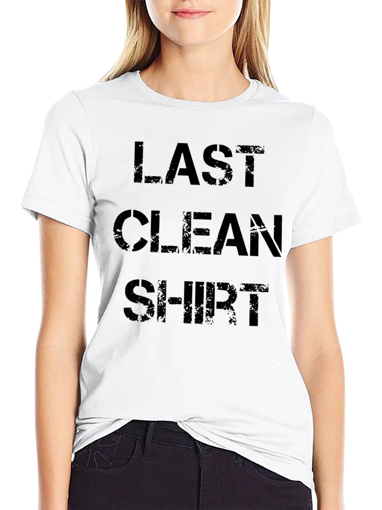 Last Clean Shirt Graphic Tee - Funny Distressed Design