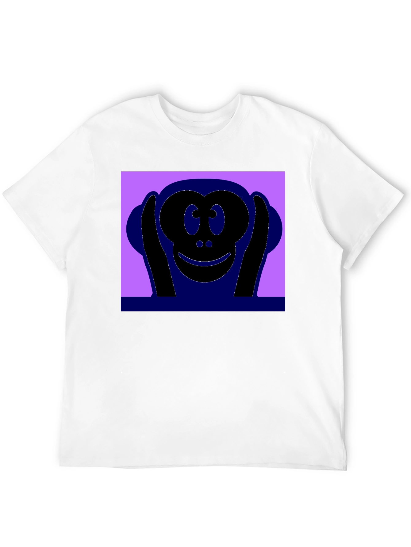Hear No Evil Monkey Graphic Tee - Black