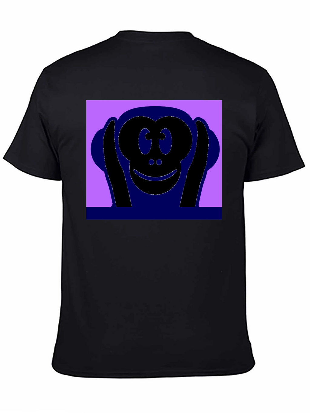 Hear No Evil Monkey Graphic Tee - Black