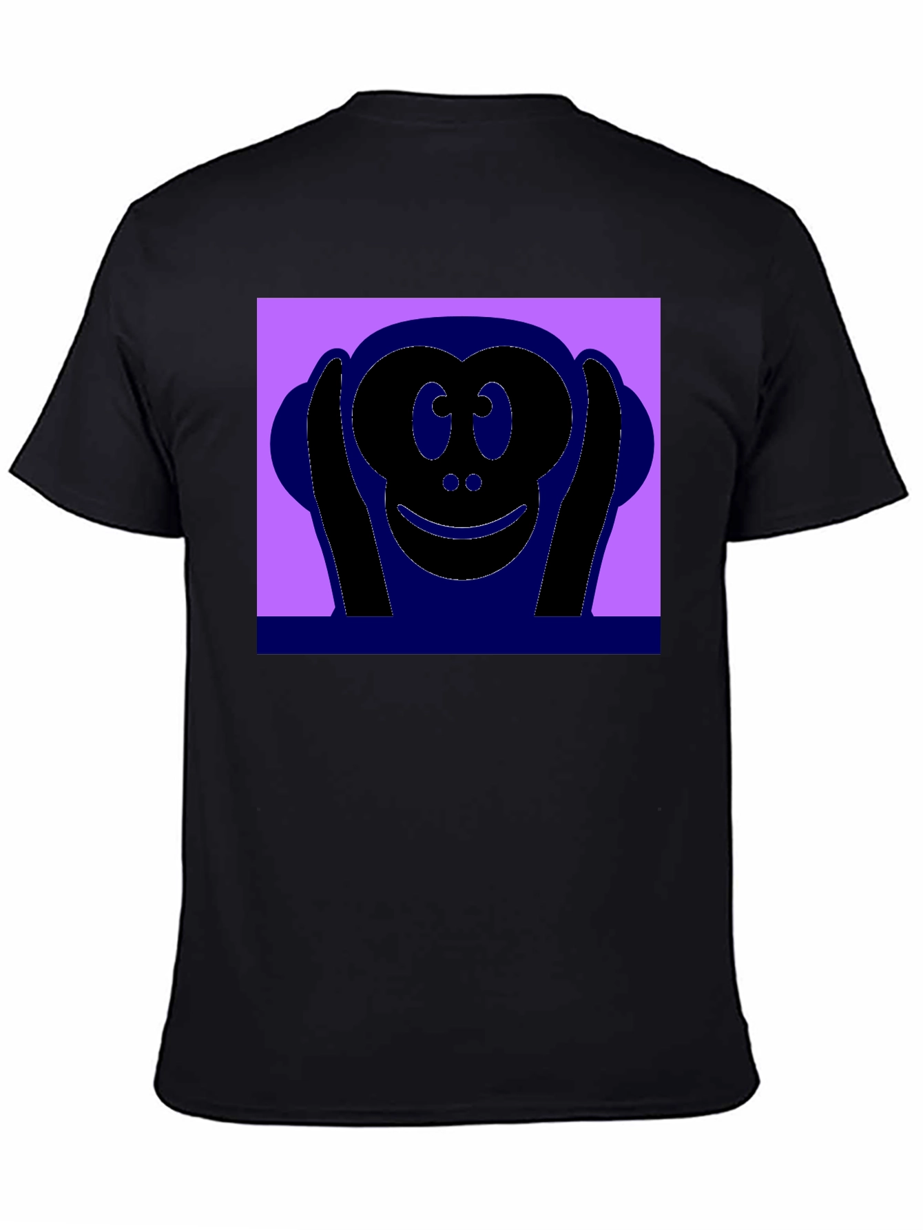 Hear No Evil Monkey Graphic Tee - Black