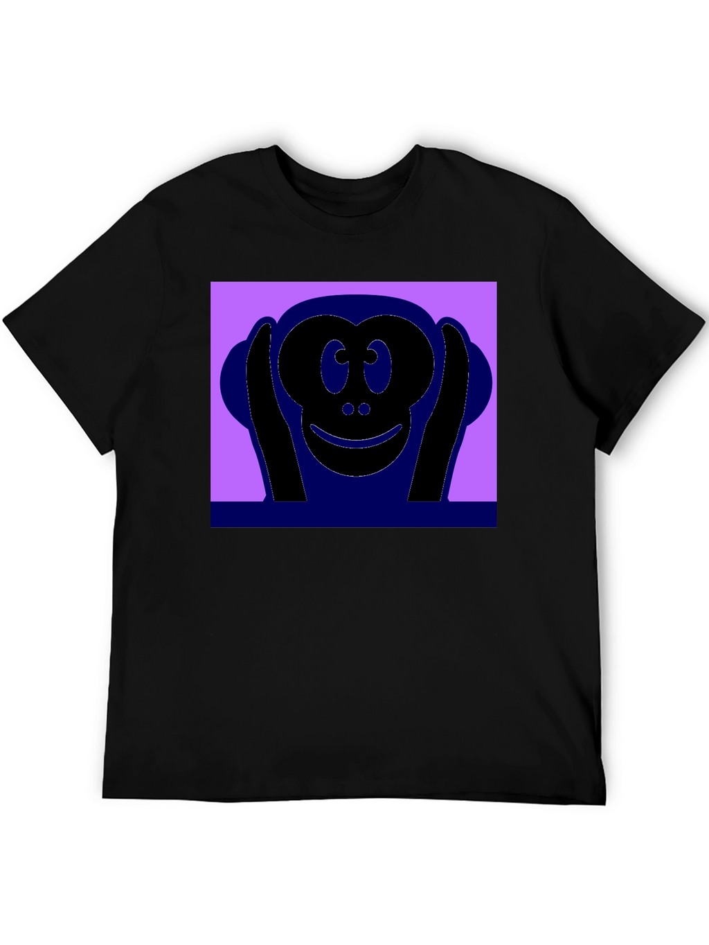 Hear No Evil Monkey Graphic Tee - Black