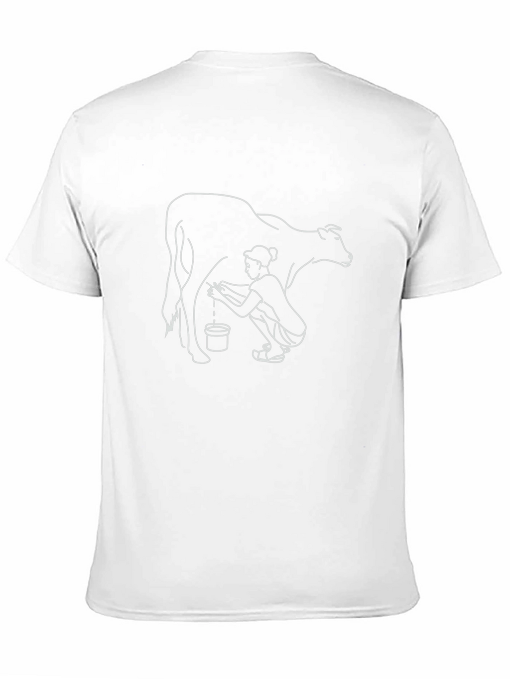 Black Graphic Tee - Milking Cow Design