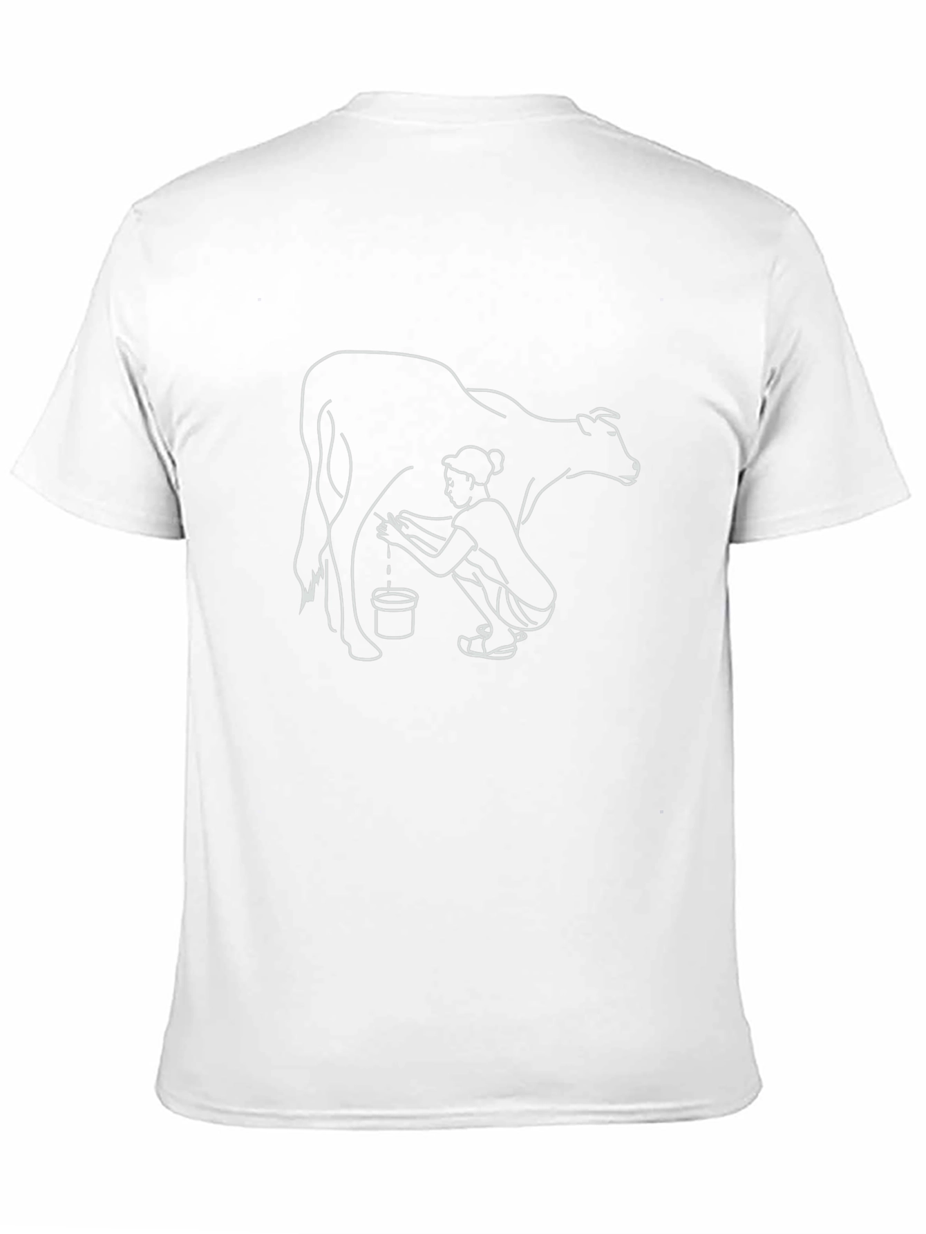 Black Graphic Tee - Milking Cow Design