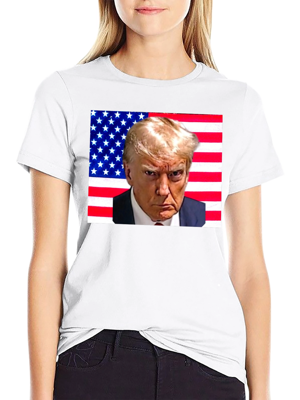 Trump American Flag Graphic T-Shirt
