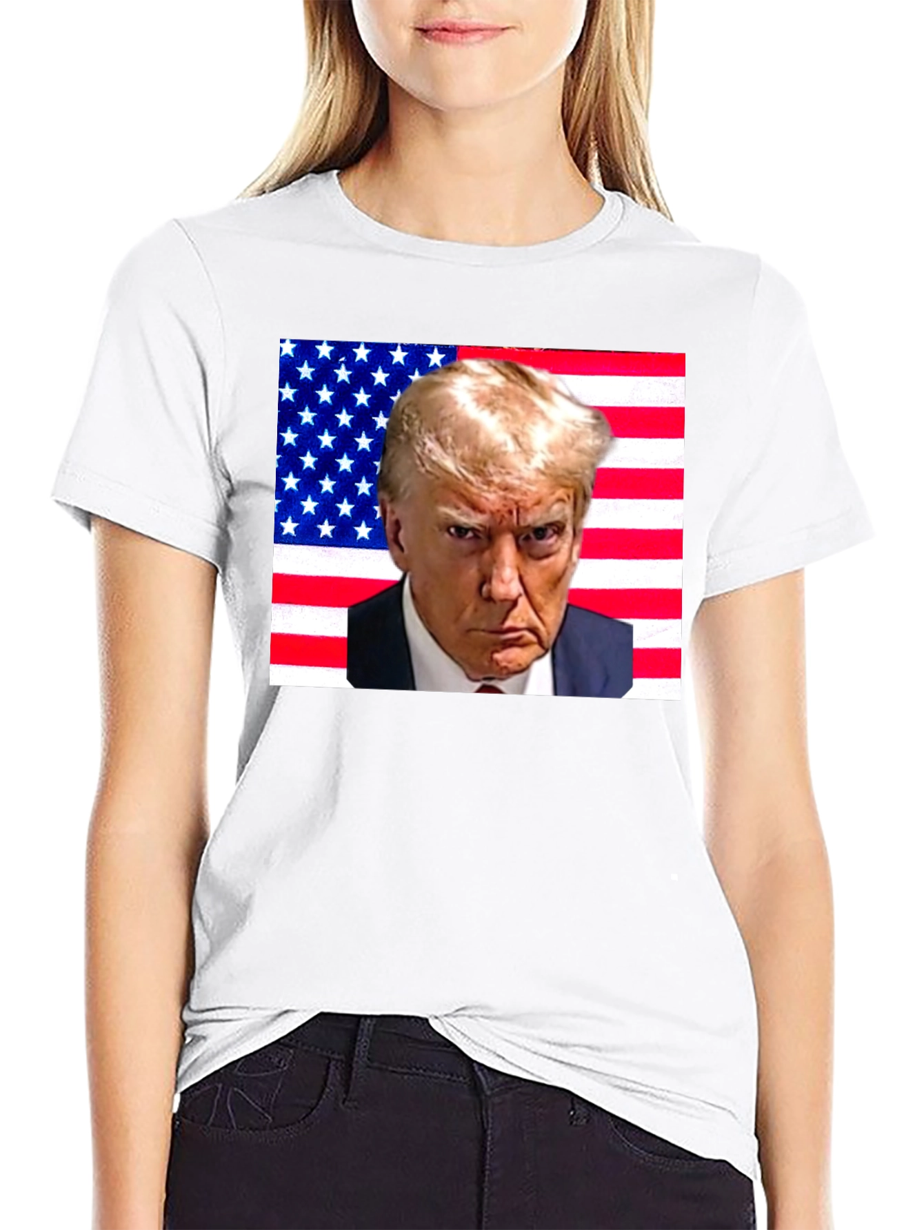 Trump American Flag Graphic T-Shirt