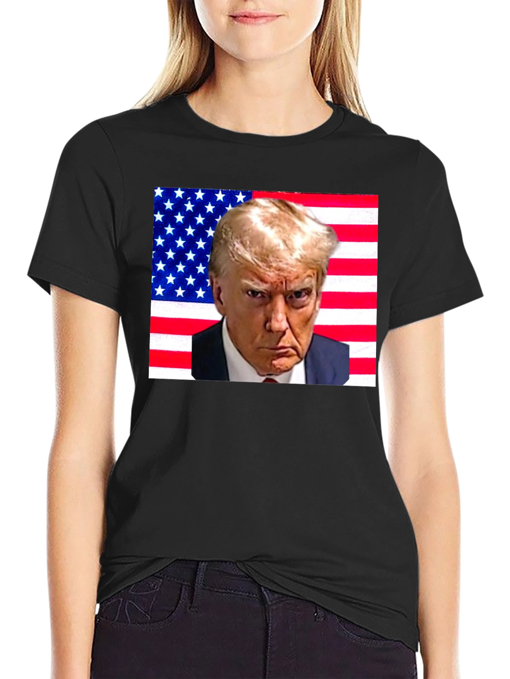 Trump American Flag Graphic T-Shirt