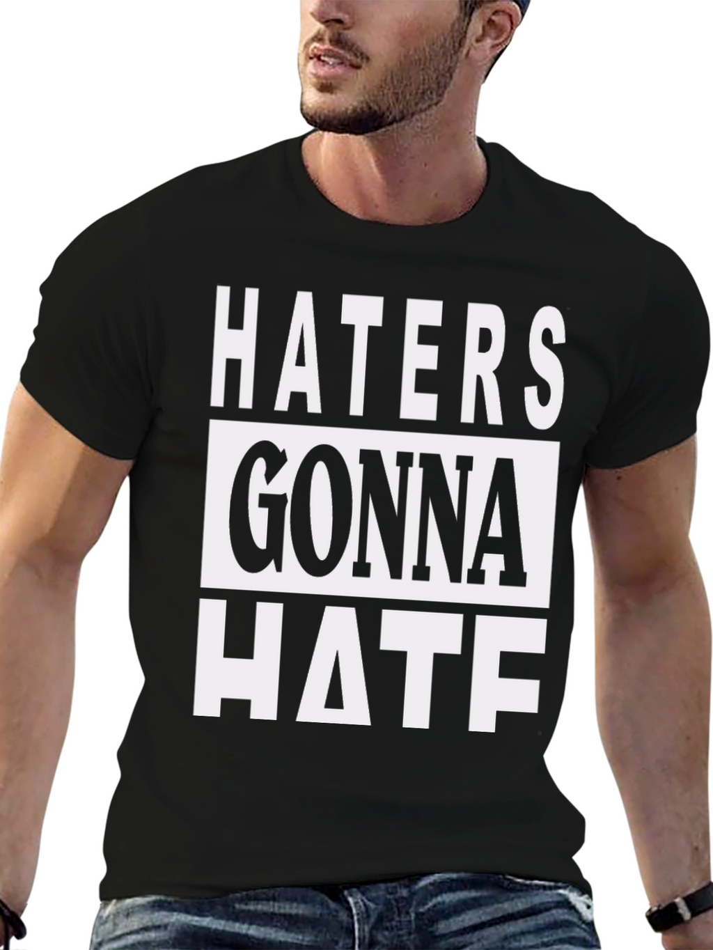 Haters Gonna Hate Graphic Print T-Shirt