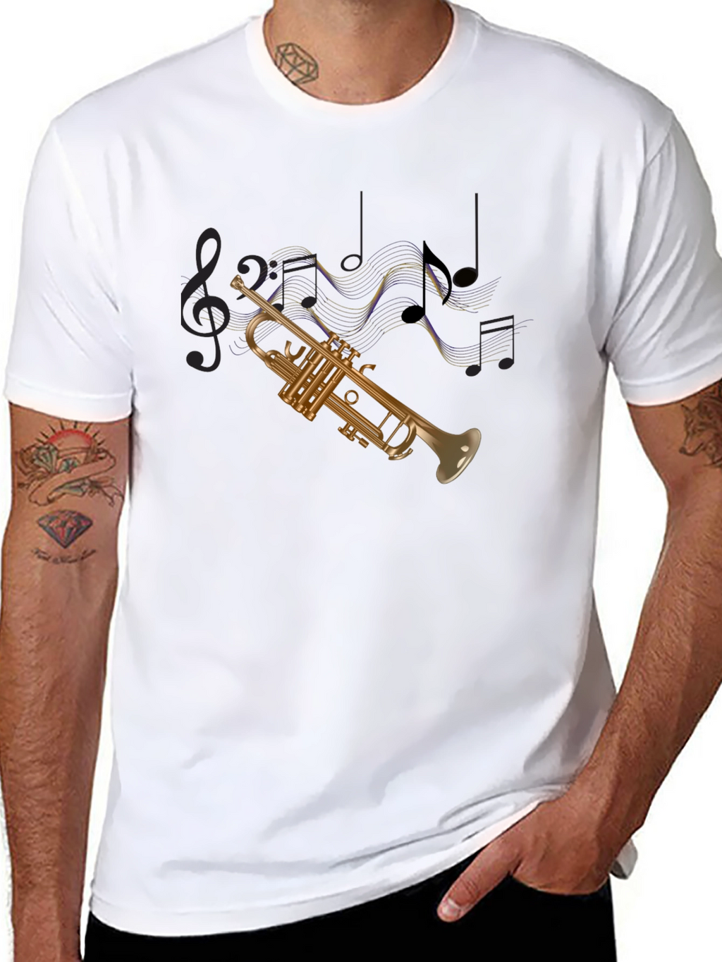 Trumpet Music Notes T-Shirt