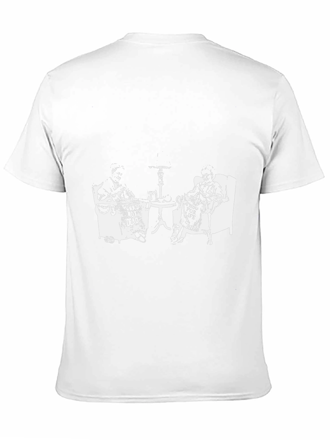 Black T-Shirt with Newspaper Graphic