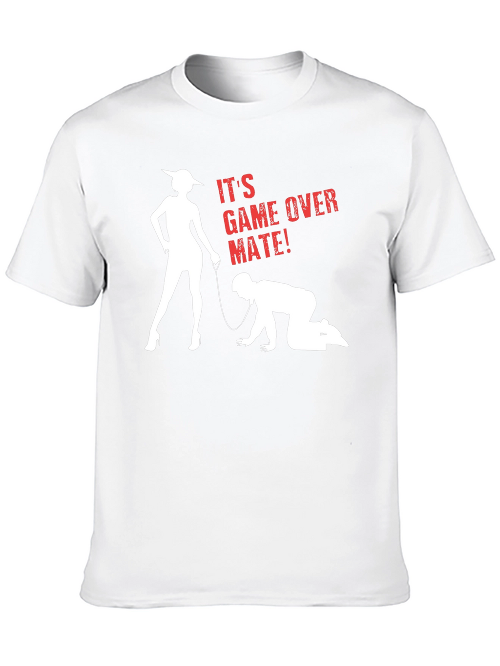 Humorous Game Over Mate Graphic T-Shirt
