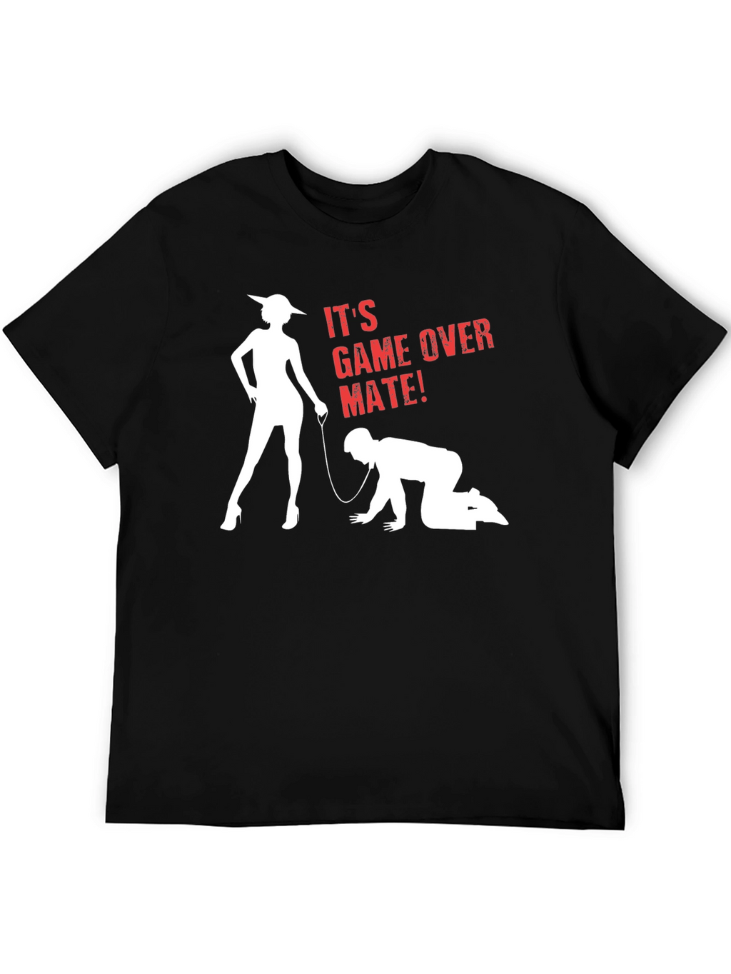 Humorous Game Over Mate Graphic T-Shirt