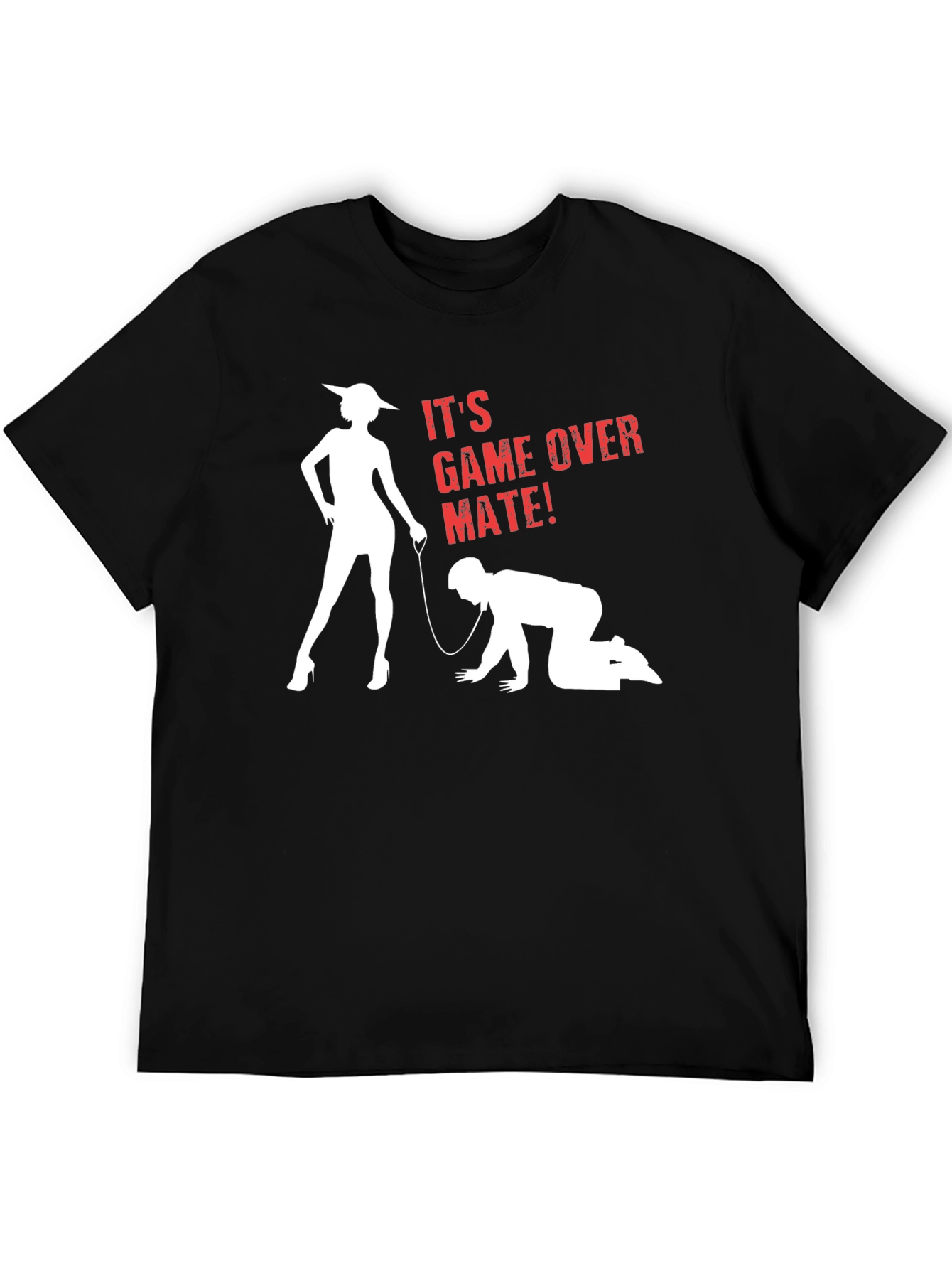 Humorous Game Over Mate Graphic T-Shirt