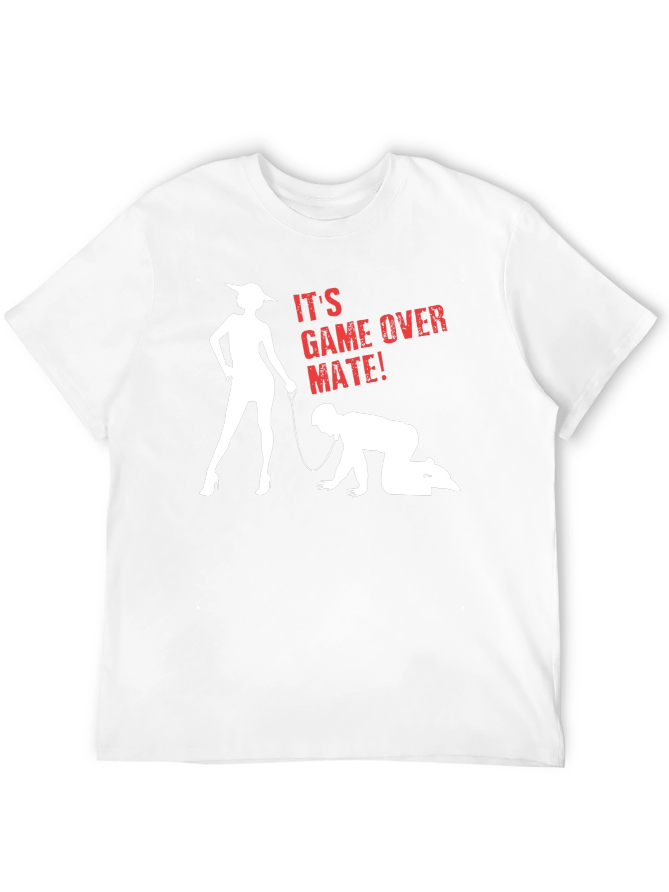 Humorous Game Over Mate Graphic T-Shirt