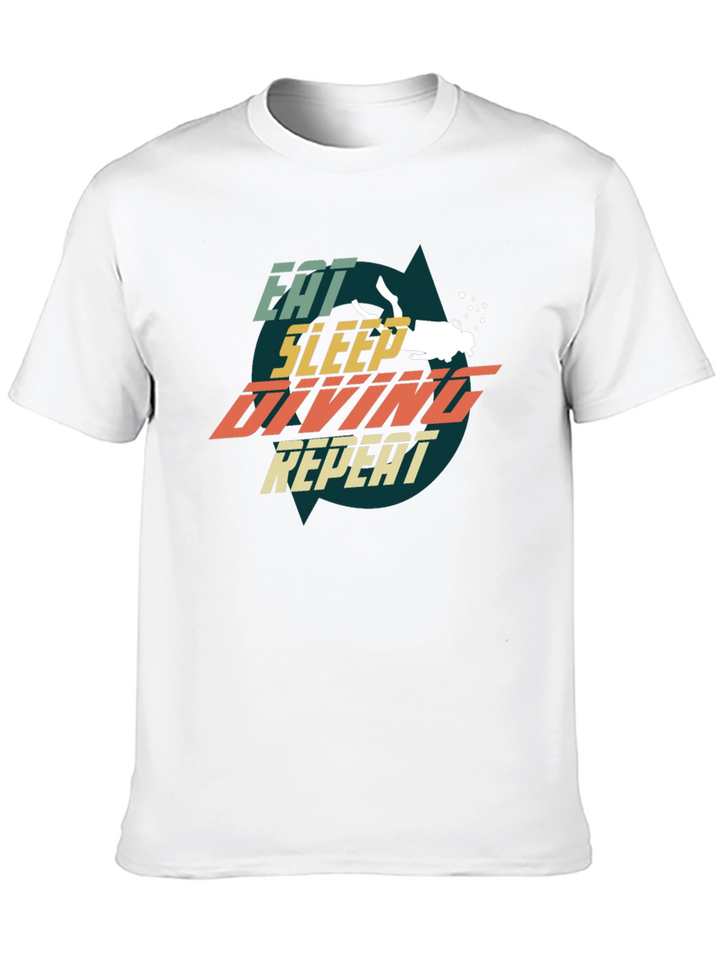 Eat Sleep Diving Repeat Black T-Shirt