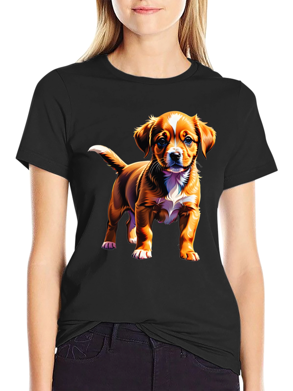 Dog Graphic T-Shirt: Cute Puppy Design