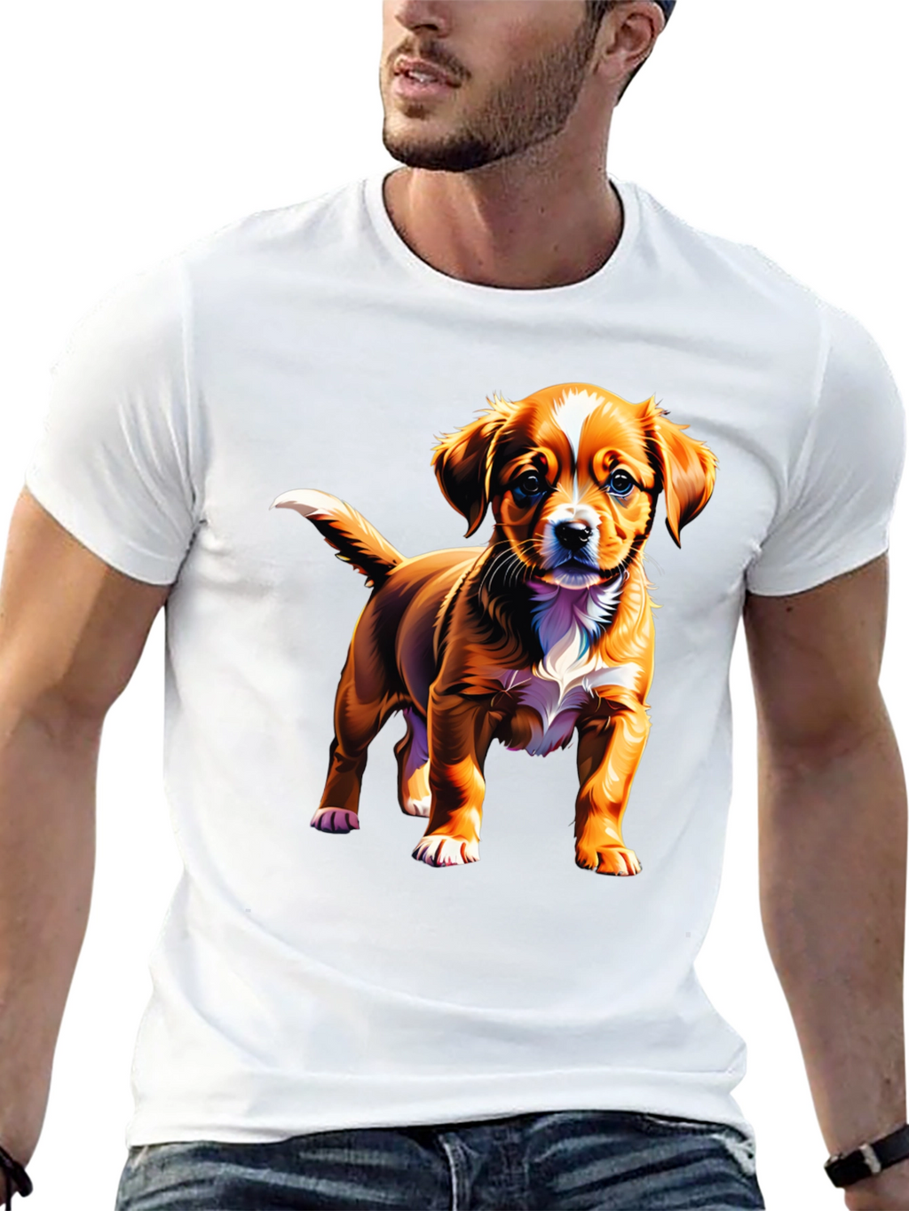 Dog Graphic T-Shirt: Cute Puppy Design