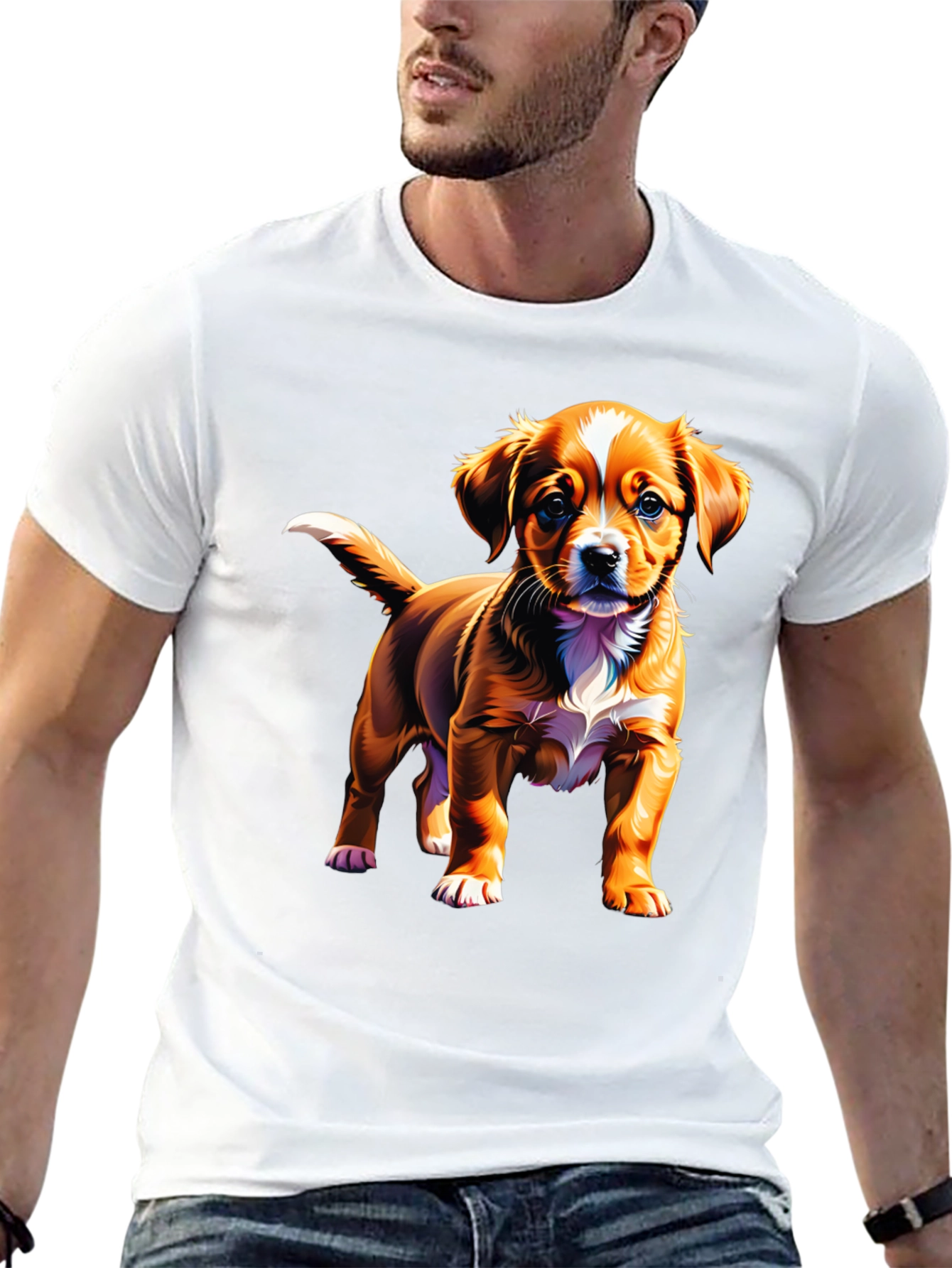 Dog Graphic T-Shirt: Cute Puppy Design