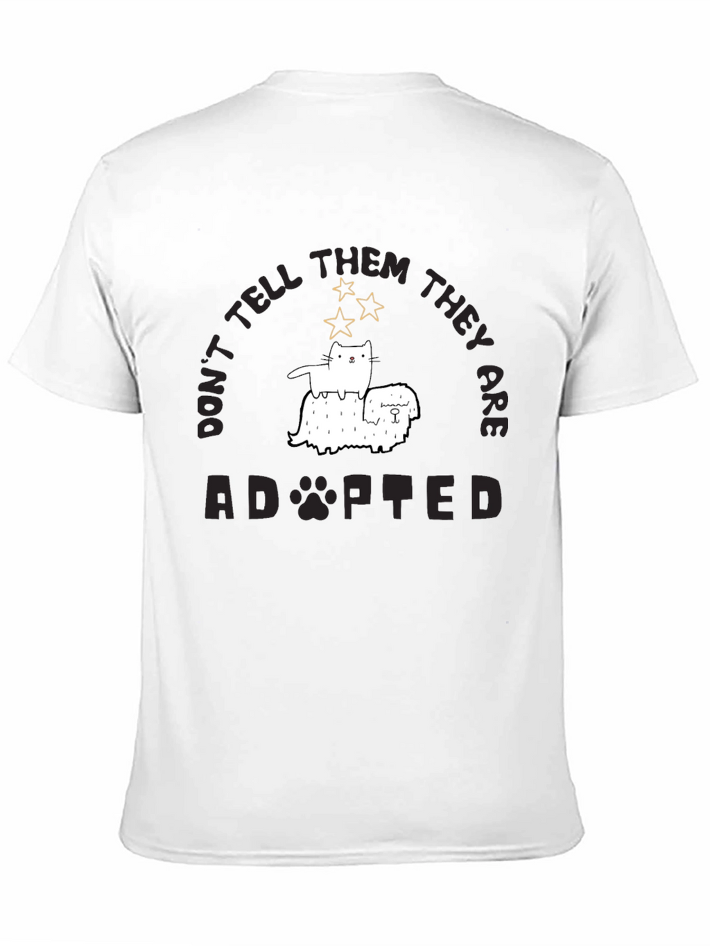 Adopted Pets Black Graphic Tee