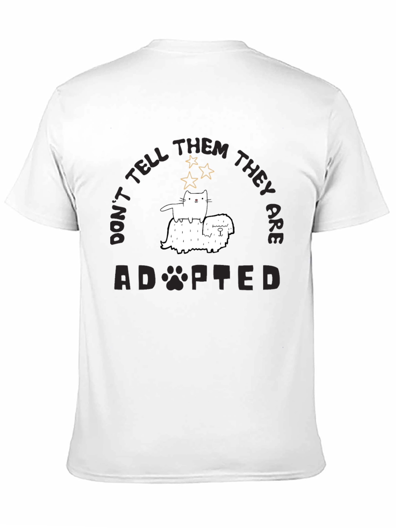 Adopted Pets Black Graphic Tee