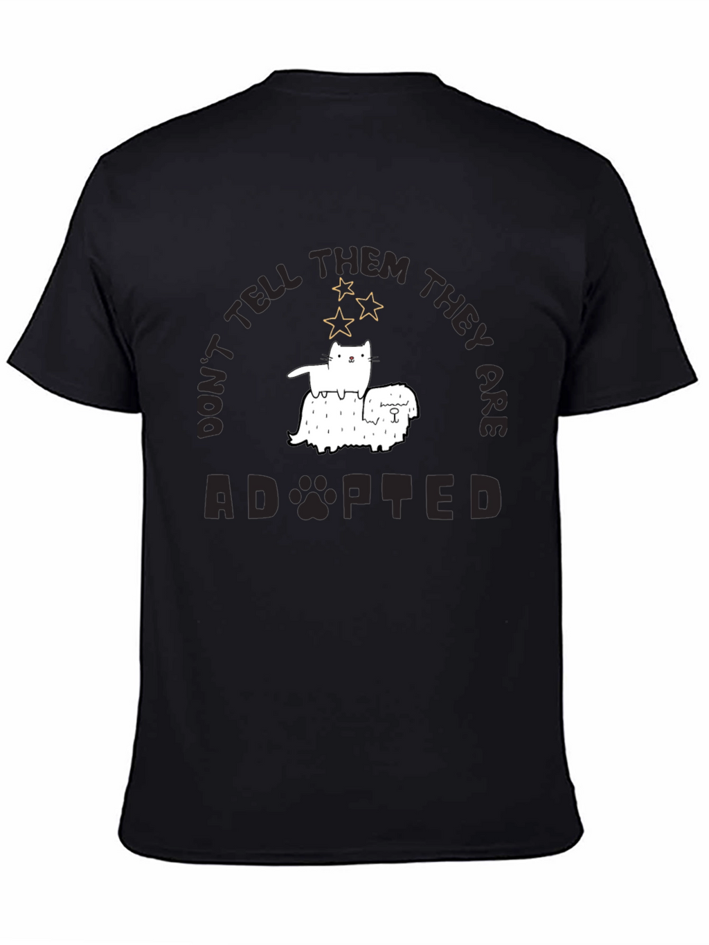 Adopted Pets Black Graphic Tee