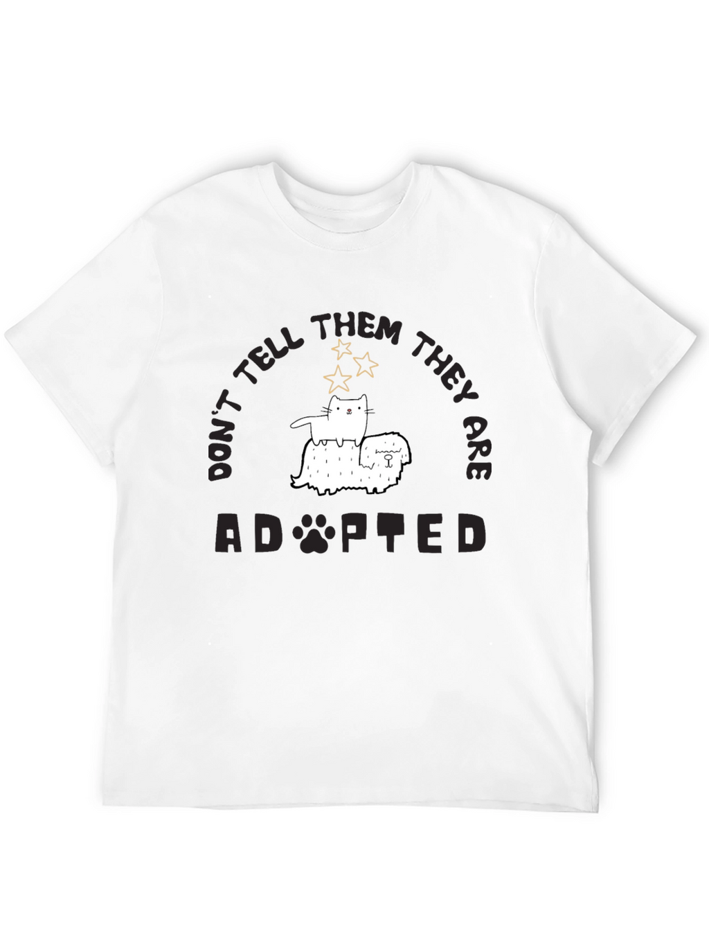 Adopted Pets Black Graphic Tee