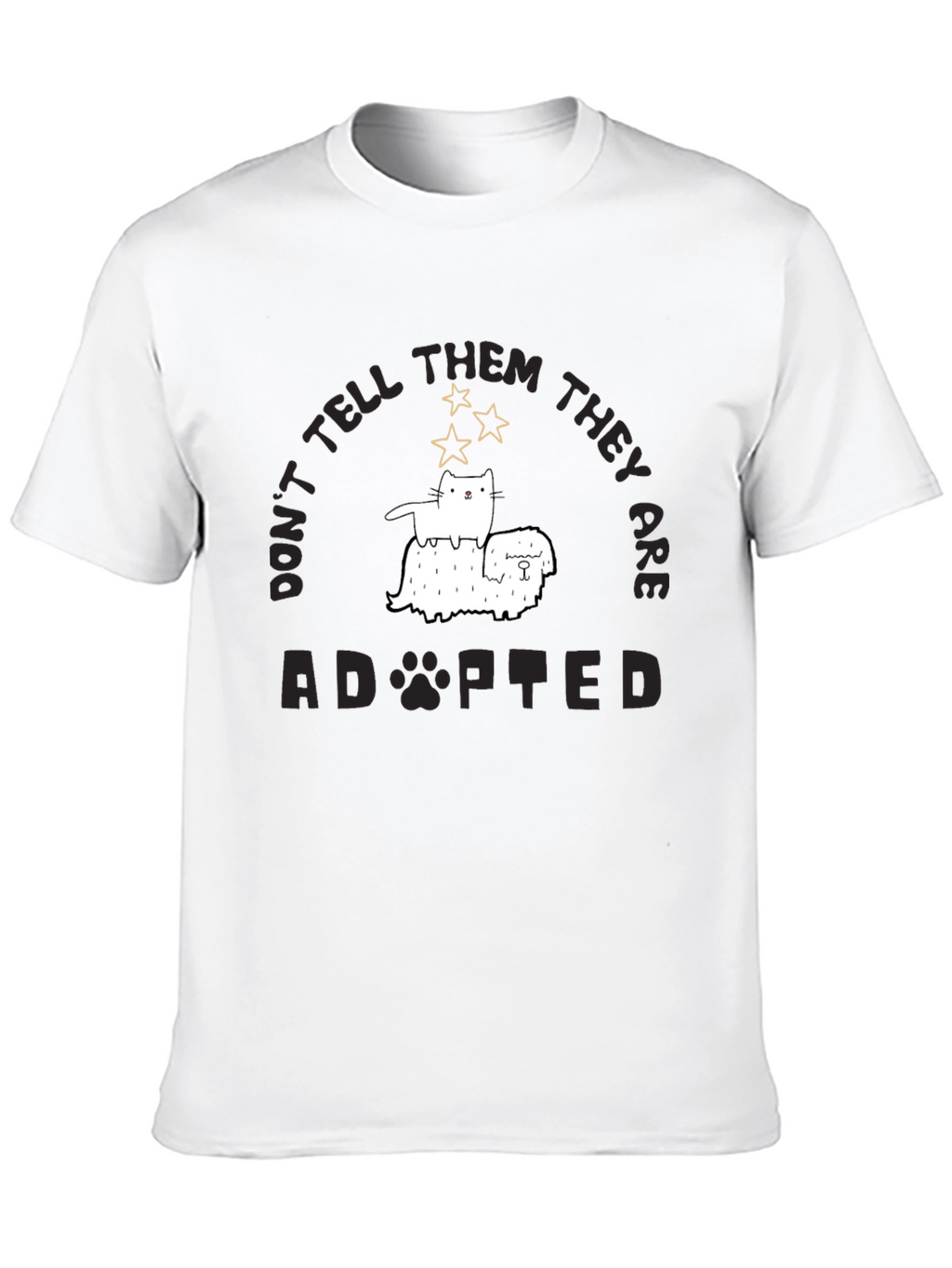 Adopted Pets Black Graphic Tee
