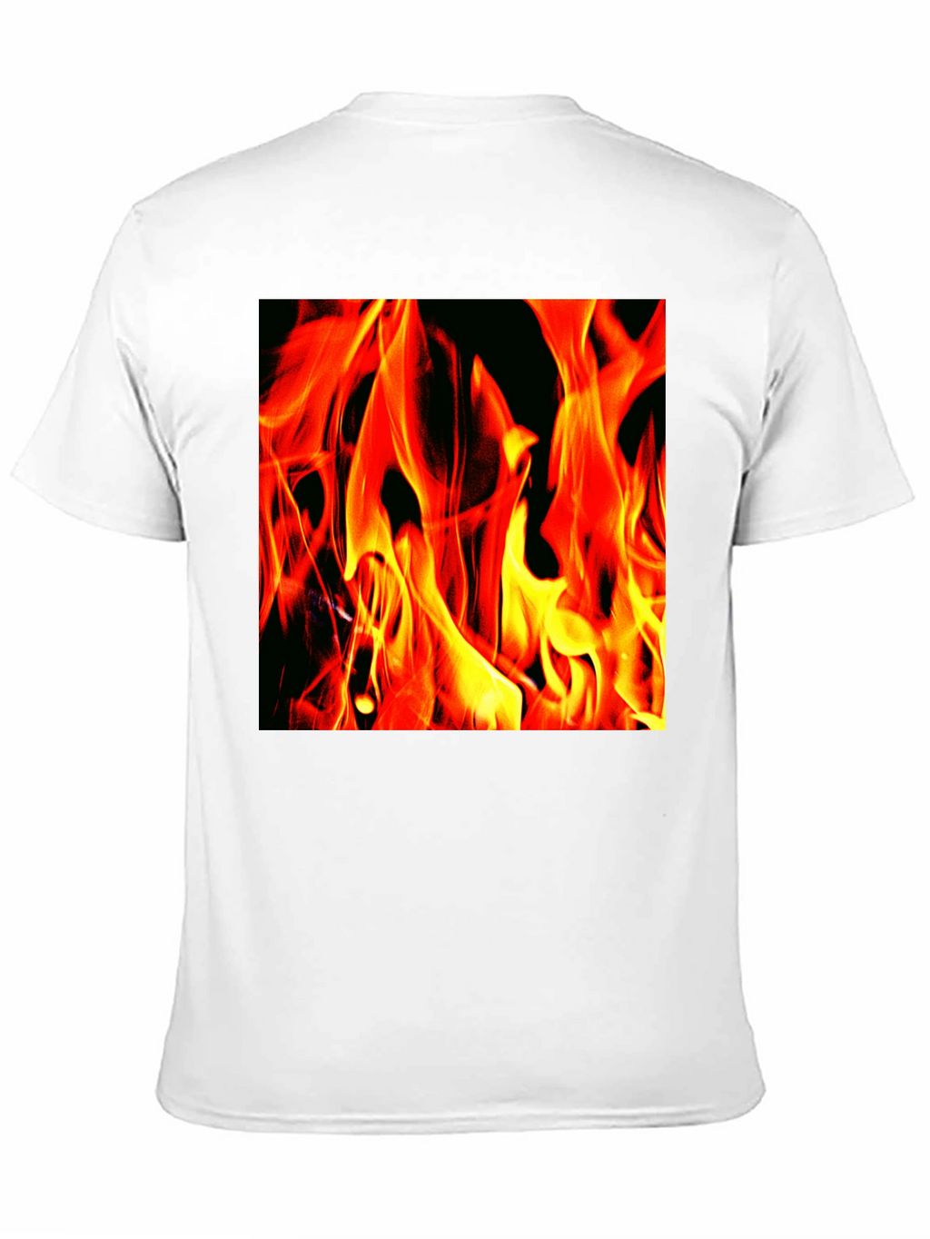 Fiery Flames Graphic T-Shirt - Bold Black Tee