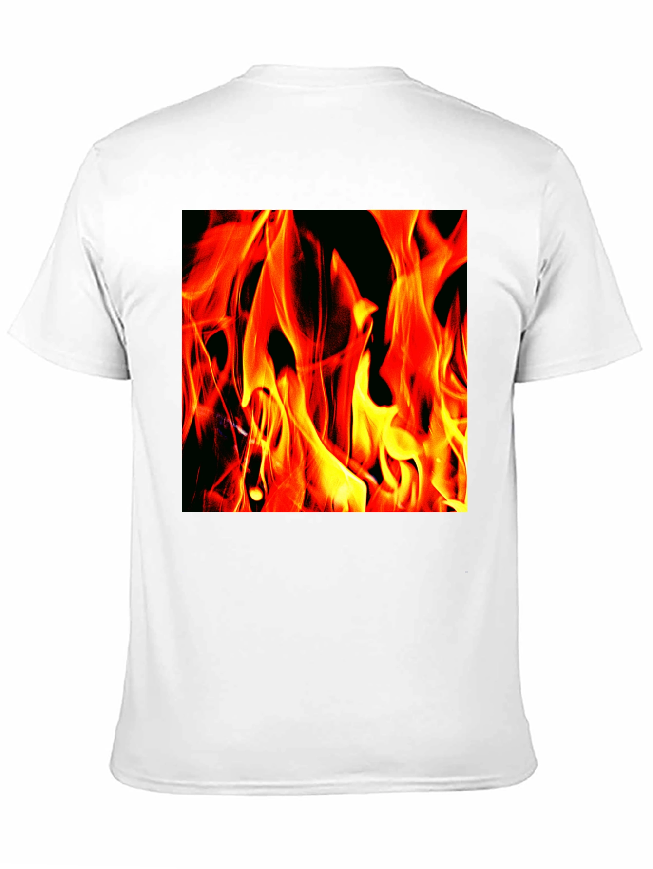 Fiery Flames Graphic T-Shirt - Bold Black Tee