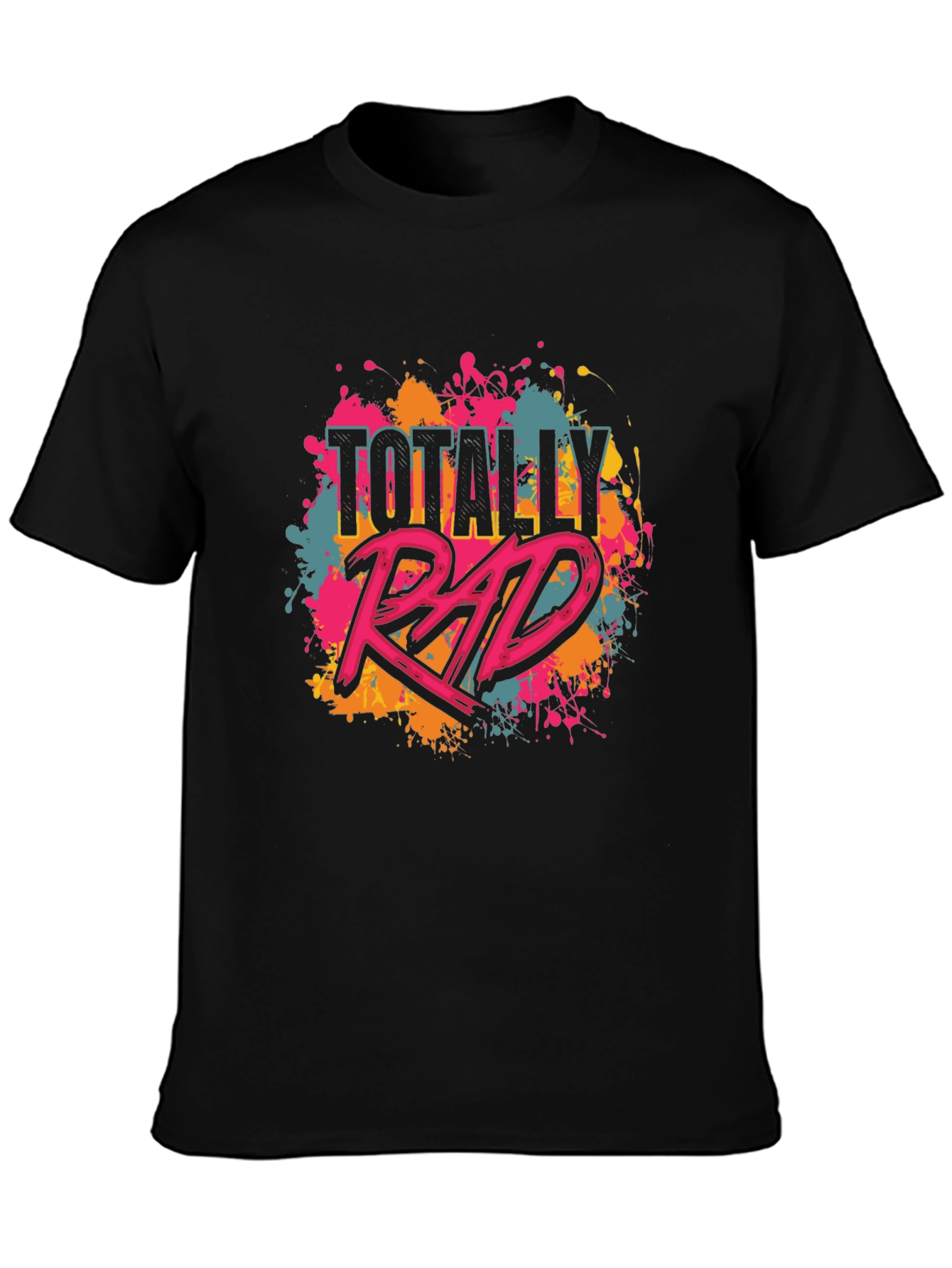 Totally Rad Graphic Tee - Black Unisex T-Shirt