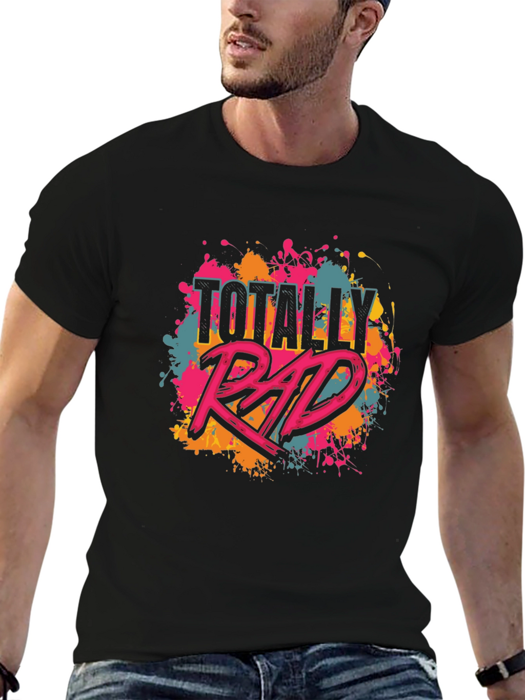 Totally Rad Graphic Tee - Black Unisex T-Shirt