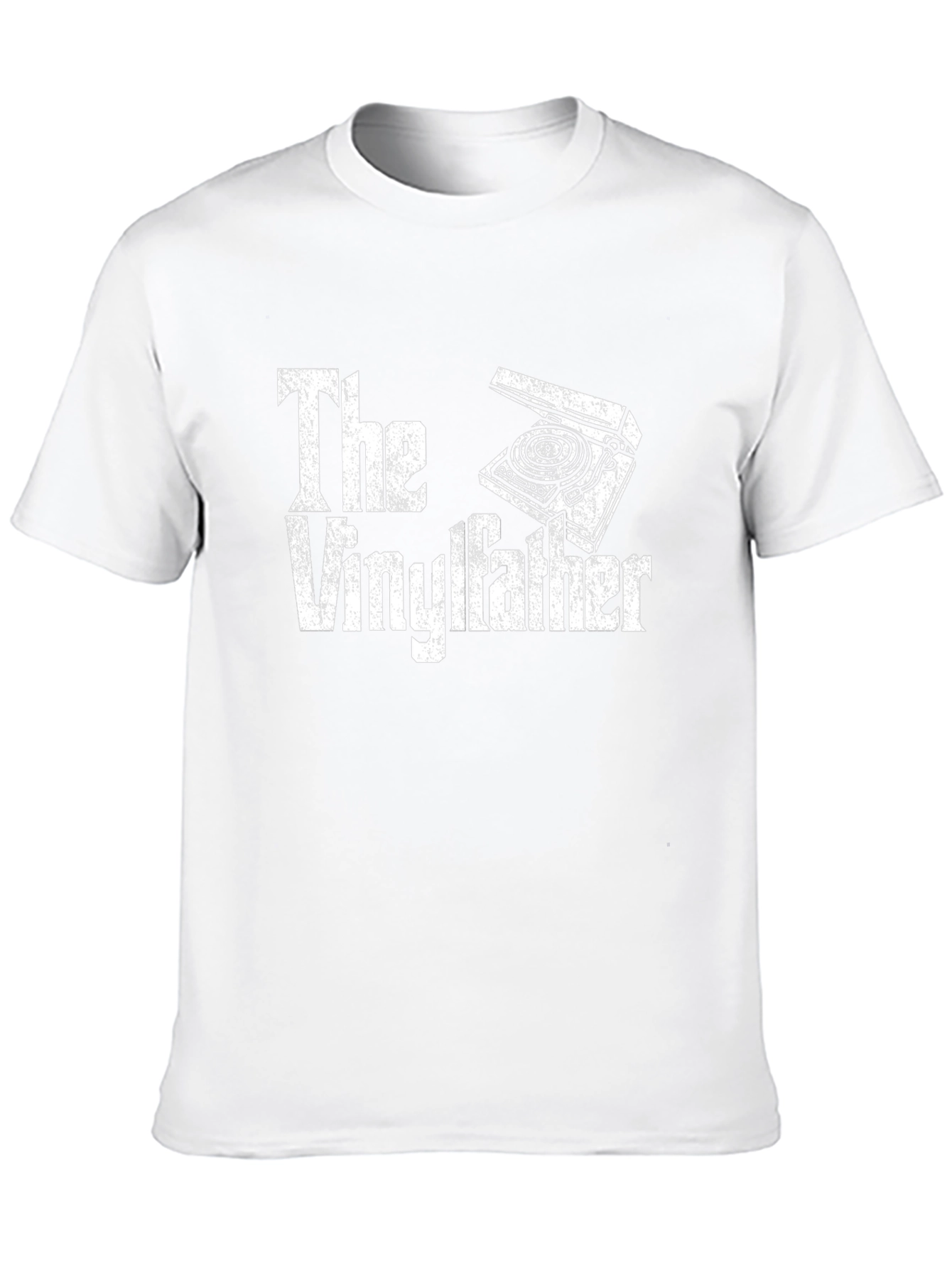 The Vinylfather Graphic Tee - Black Cotton T-Shirt