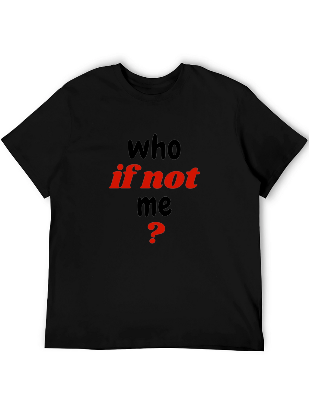 Who If Not Me? Graphic Tee - Black