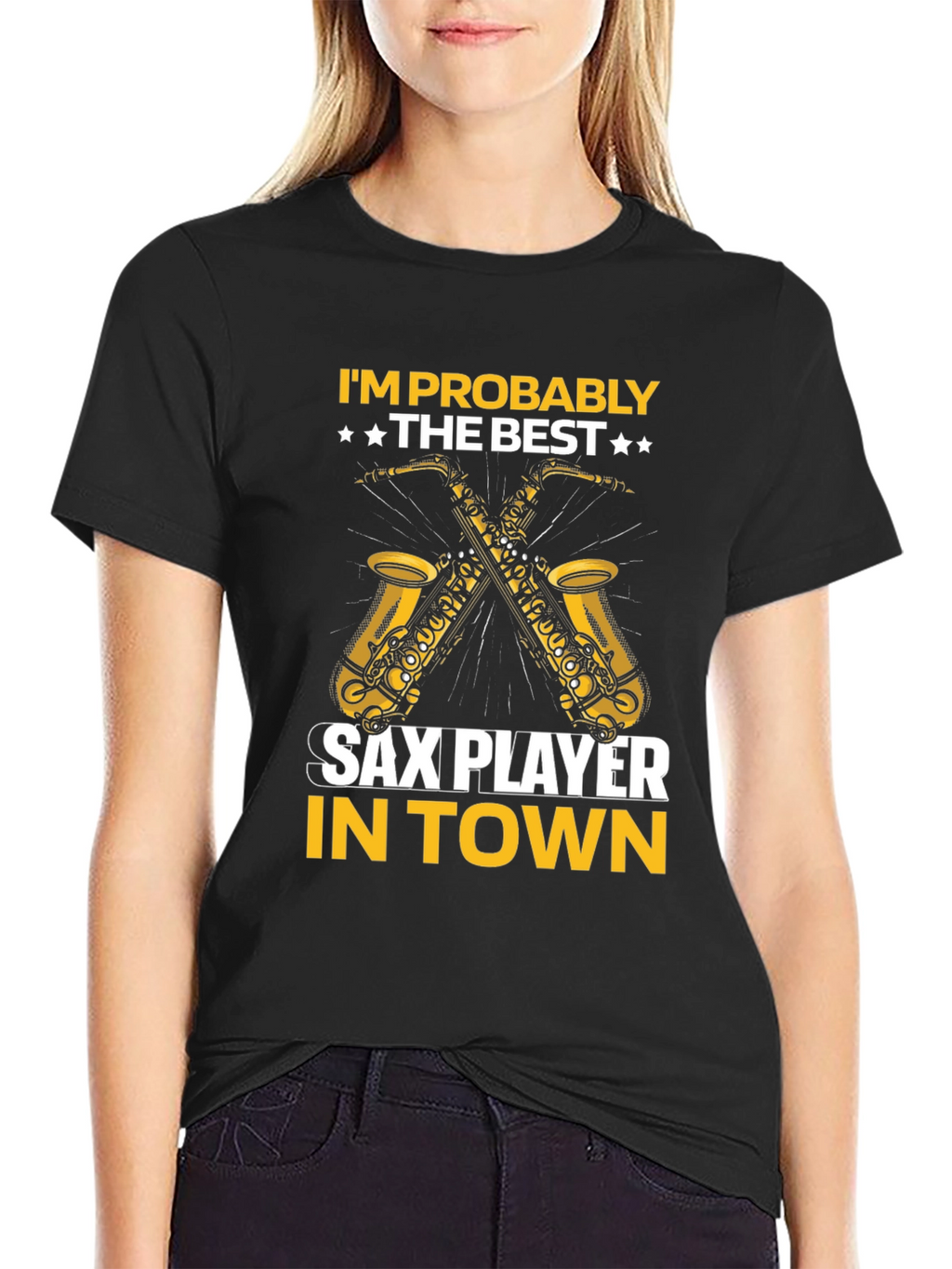 Sax Player Graphic T-Shirt - Musician Tee