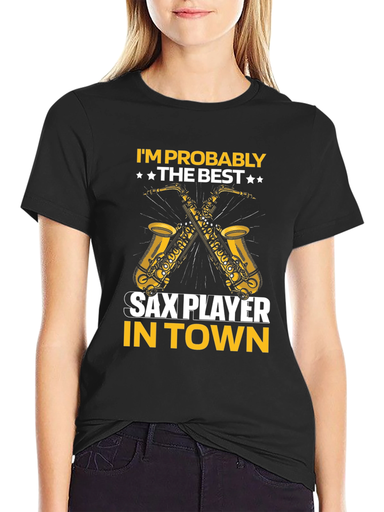 Sax Player Graphic T-Shirt - Musician Tee