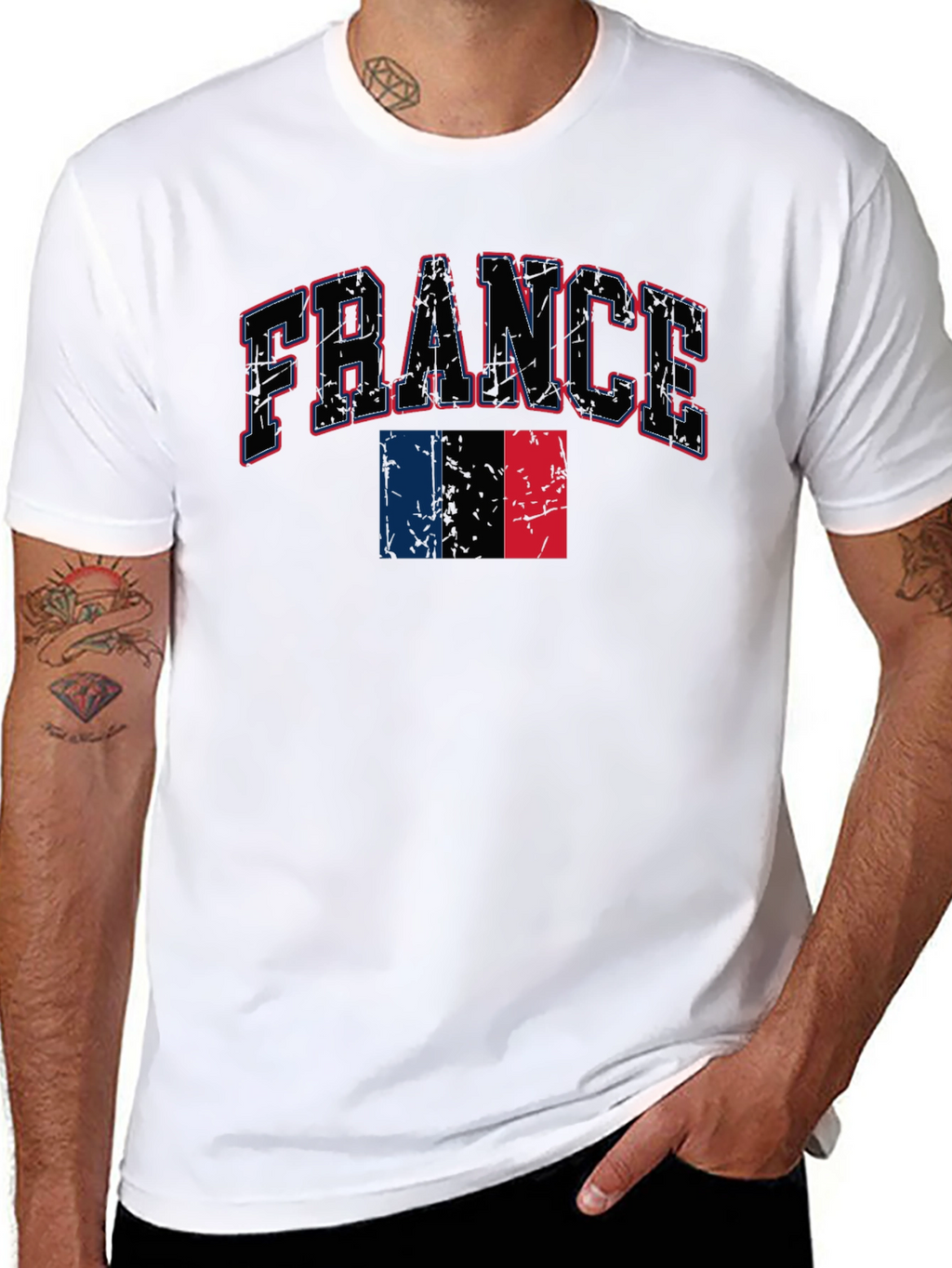 France T-Shirt - Patriotic French Flag Design