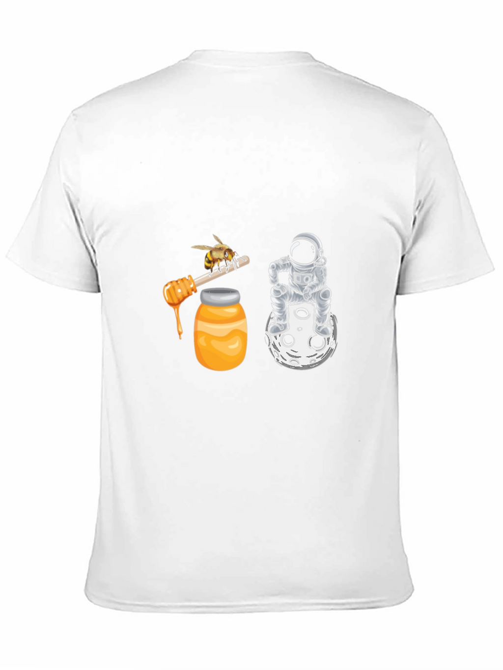 Astronaut & Honey Bee Graphic Tee - Black