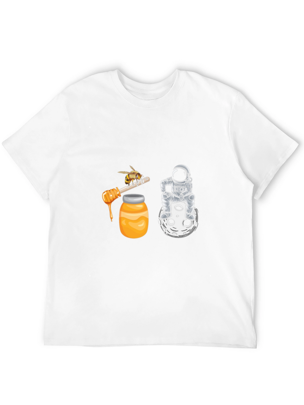 Astronaut & Honey Bee Graphic Tee - Black