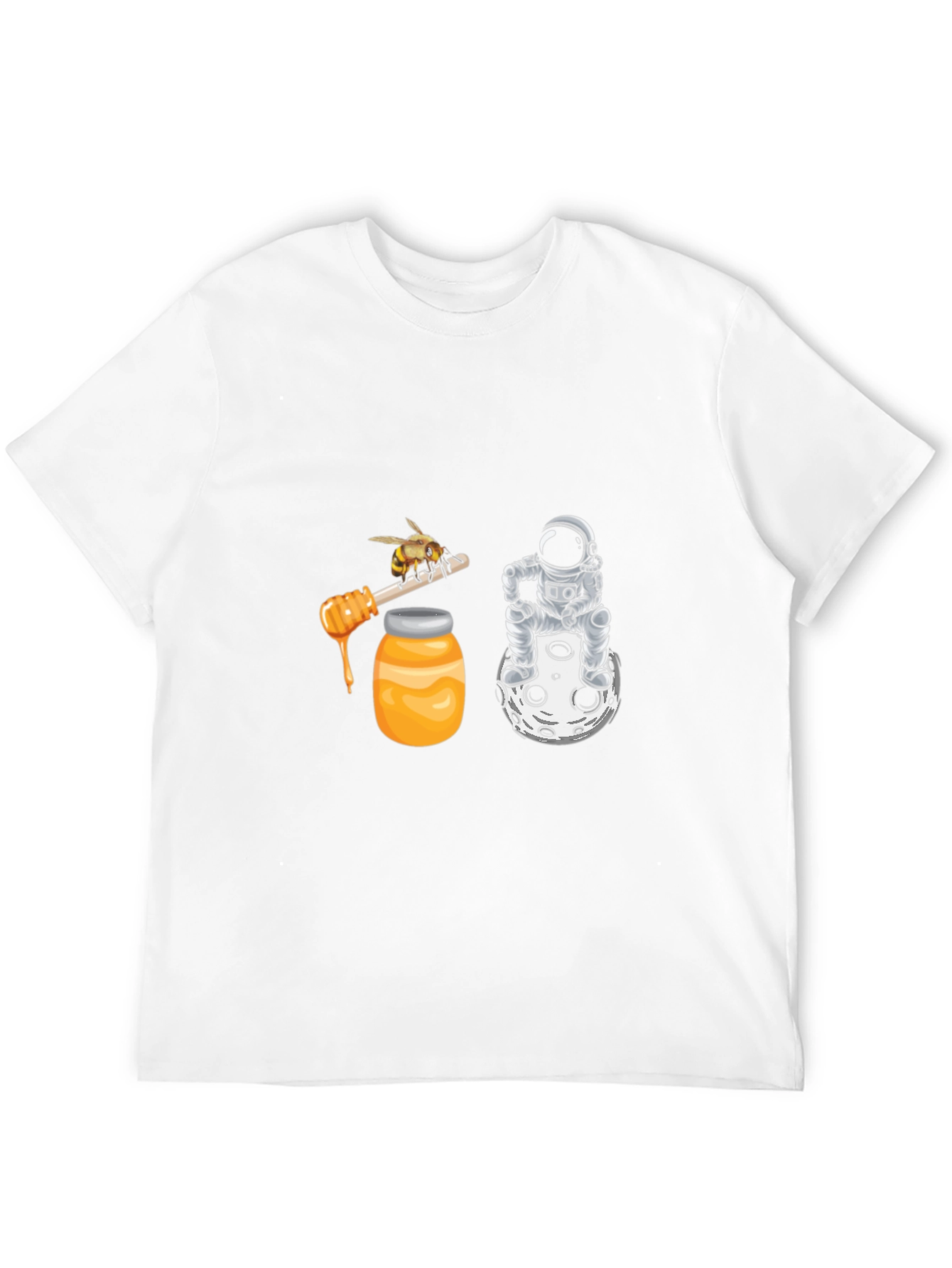 Astronaut & Honey Bee Graphic Tee - Black